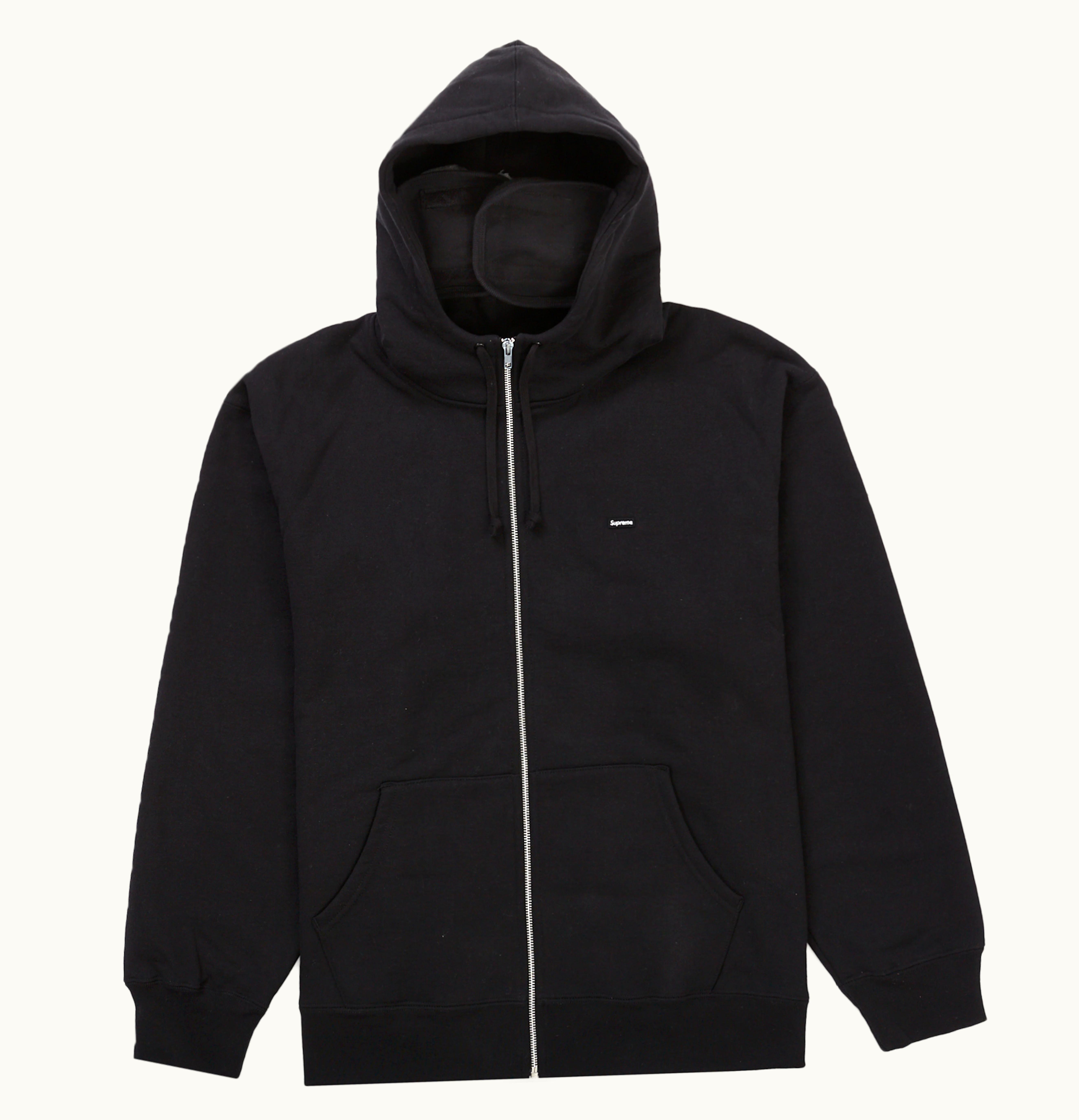 Supreme Supreme Small Box Facemask Zip Up Hooded Sweatshirt FW21 Black