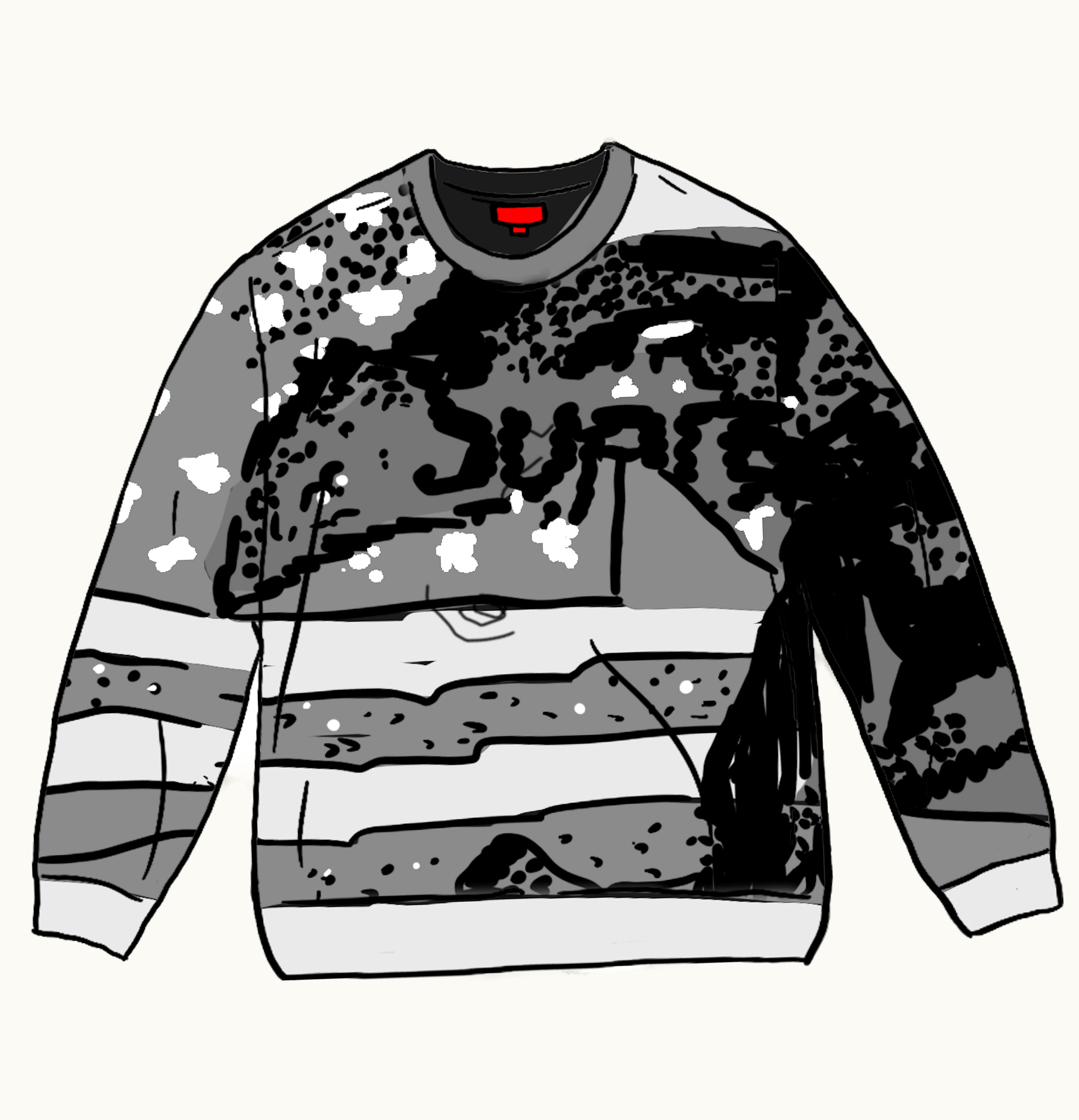 Supreme Supreme Digital Flag Sweater Black