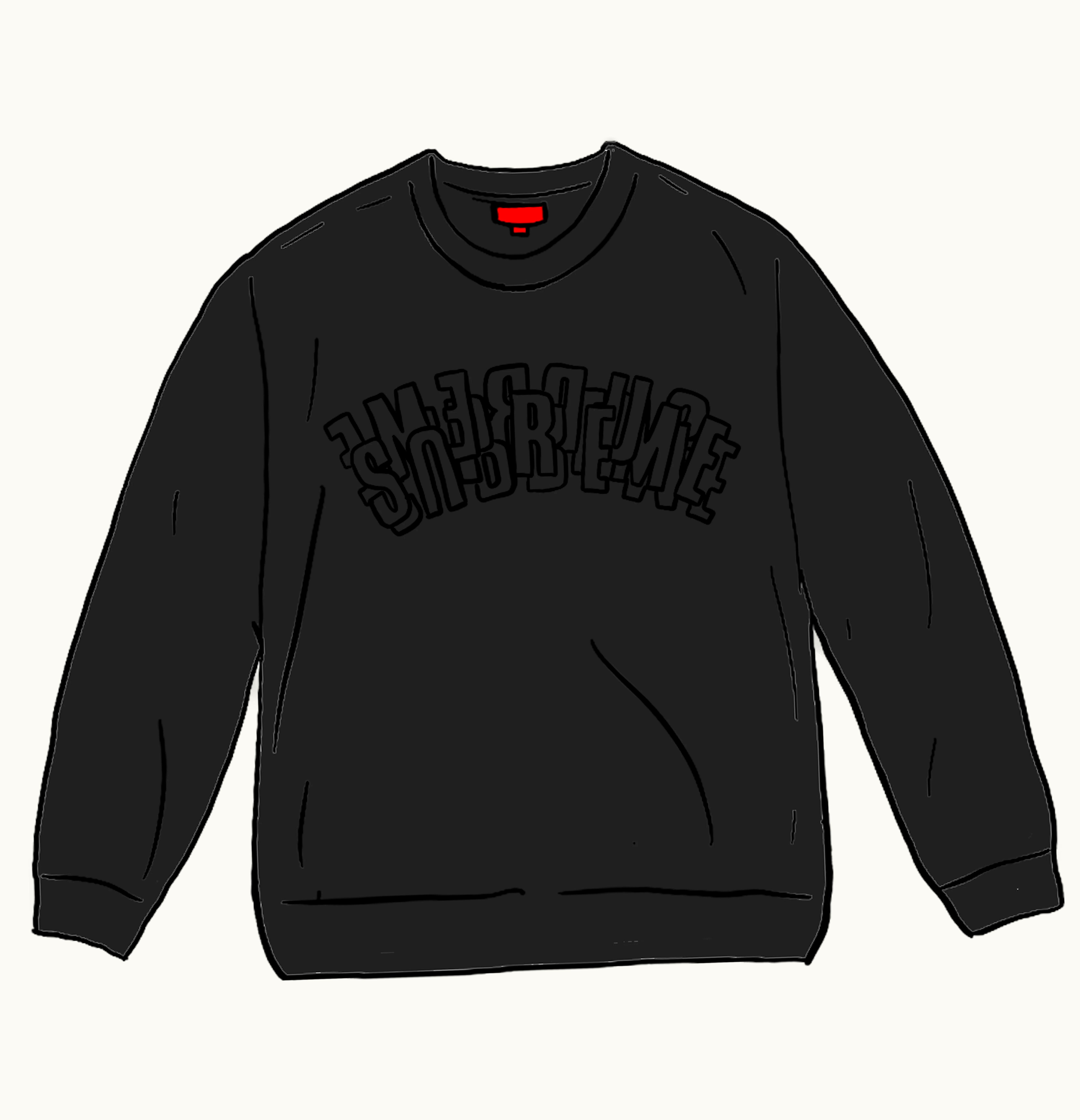 Supreme Supreme Stacked Crewneck Black