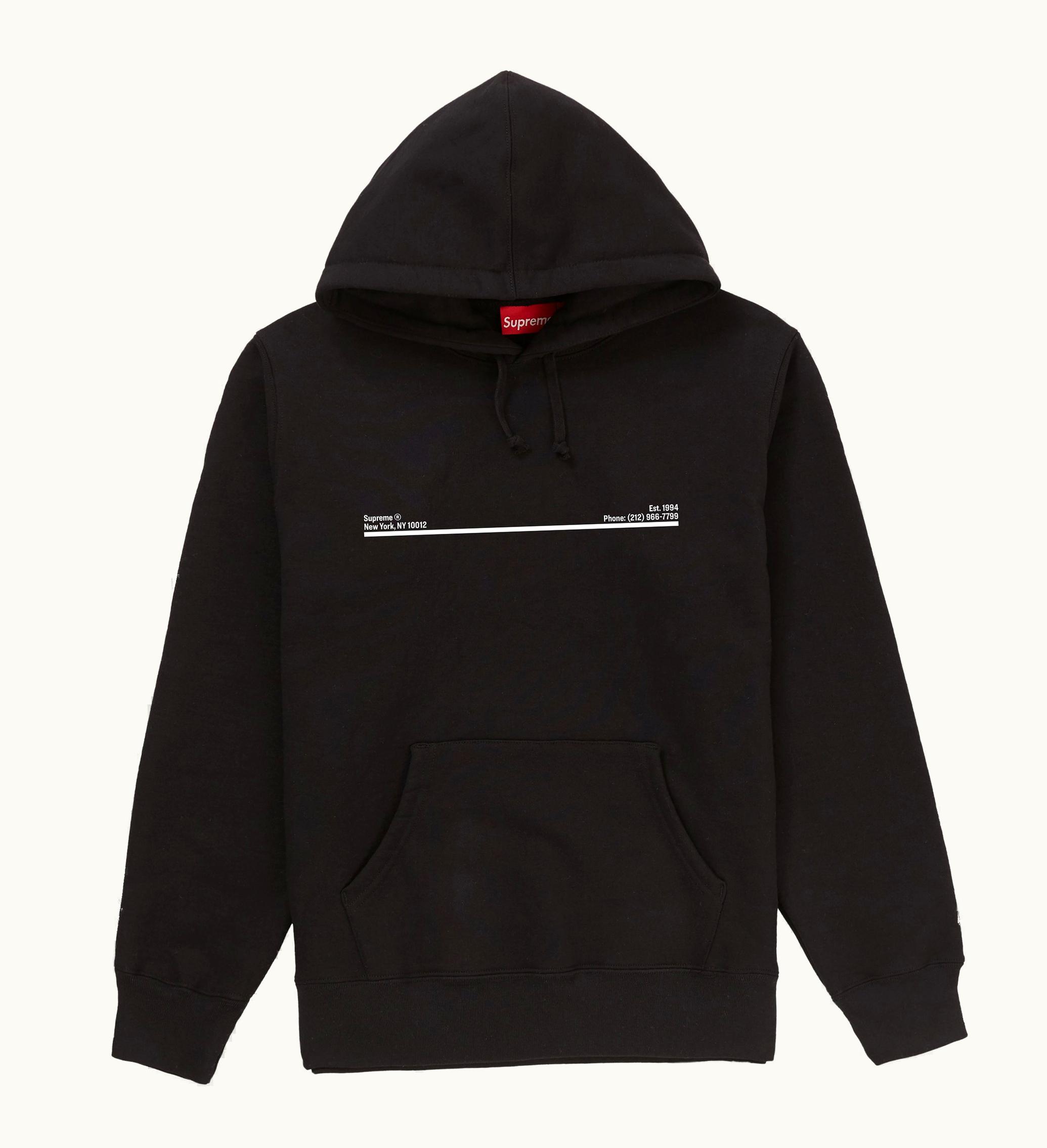 Supreme Supreme Shop Hooded Sweatshirt Black New York City