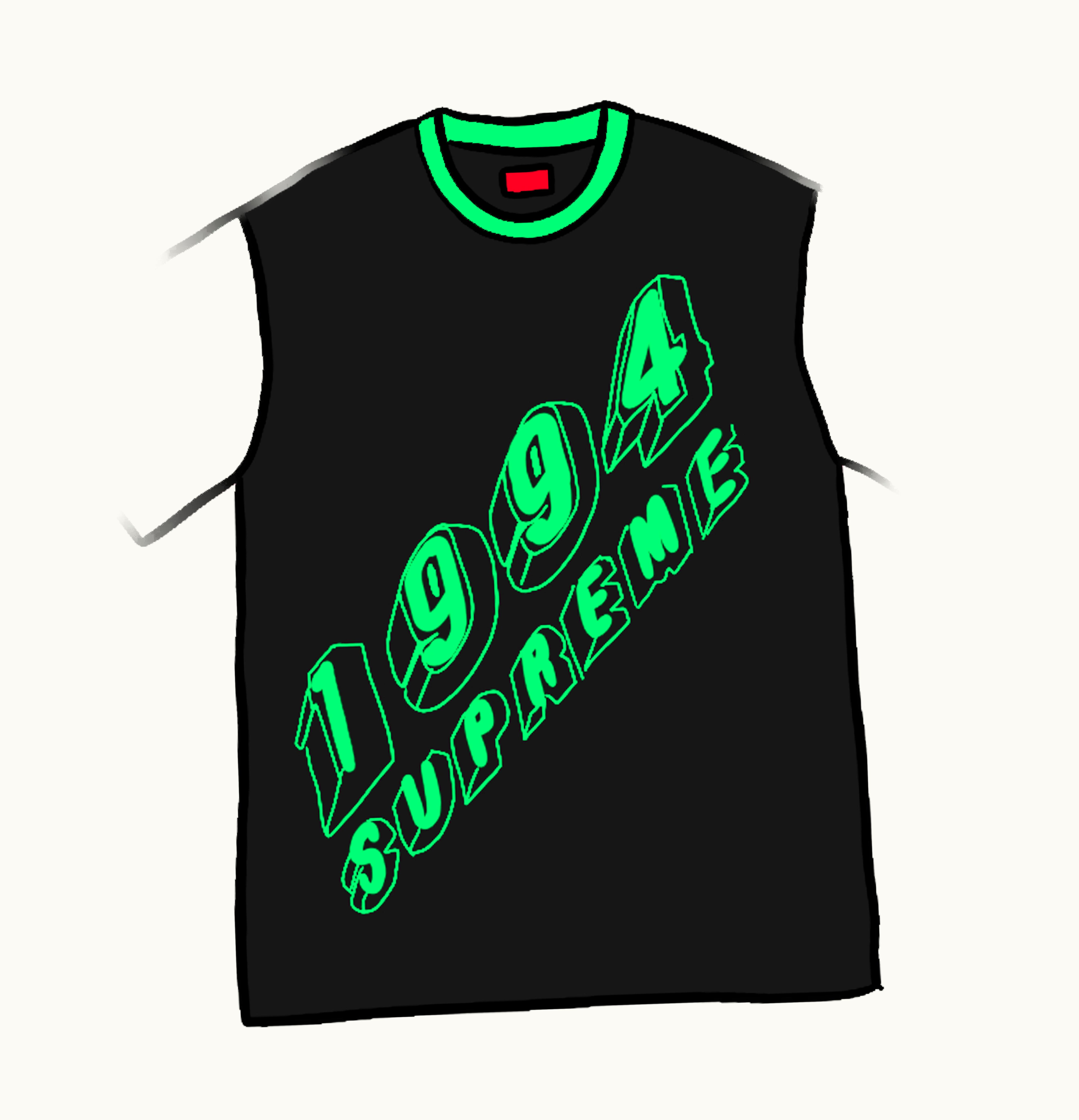 Supreme Supreme Bevel Text Ringer Tee Black