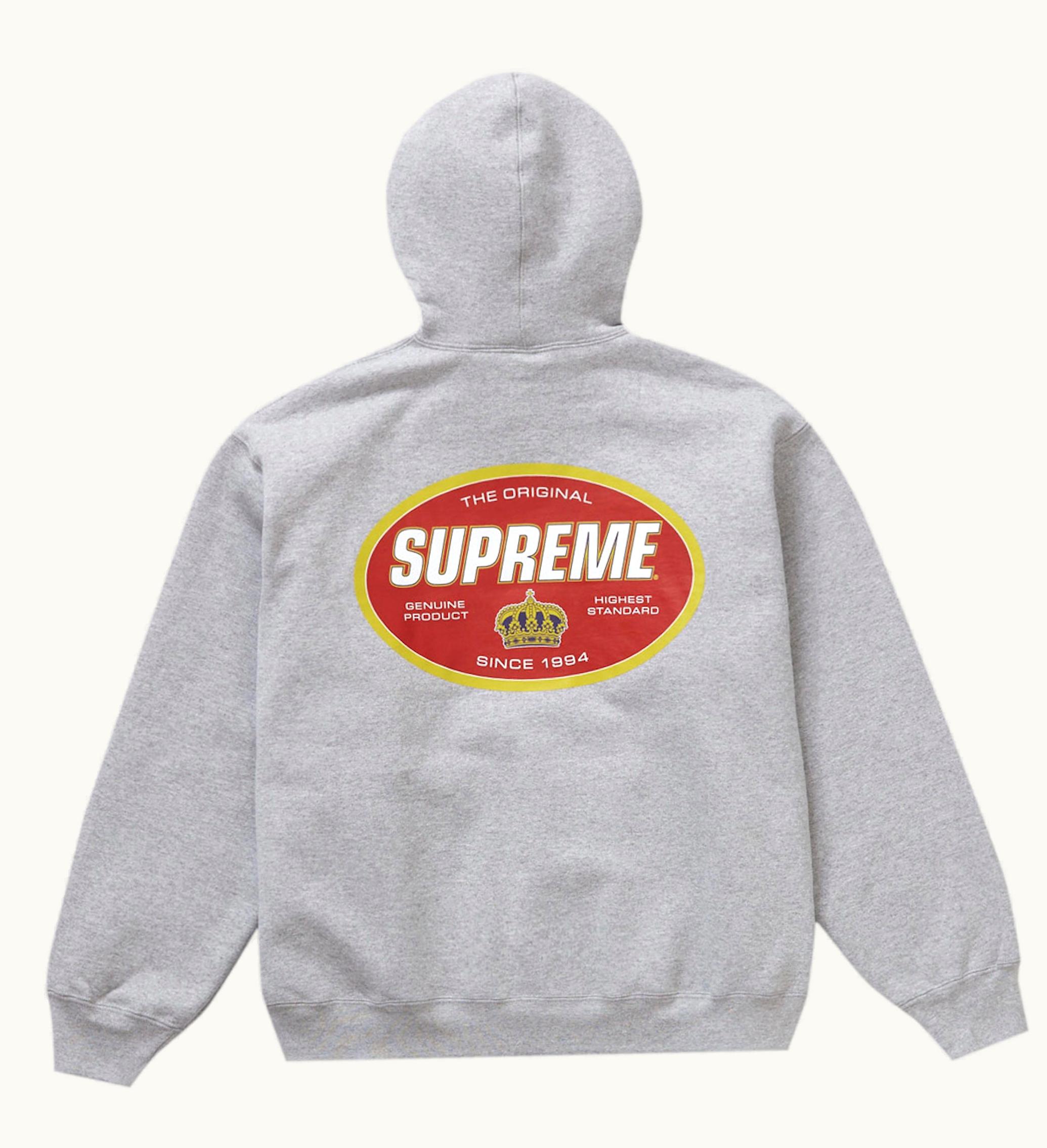 Supreme Supreme Crown Hooded Sweatshirt Heather Grey