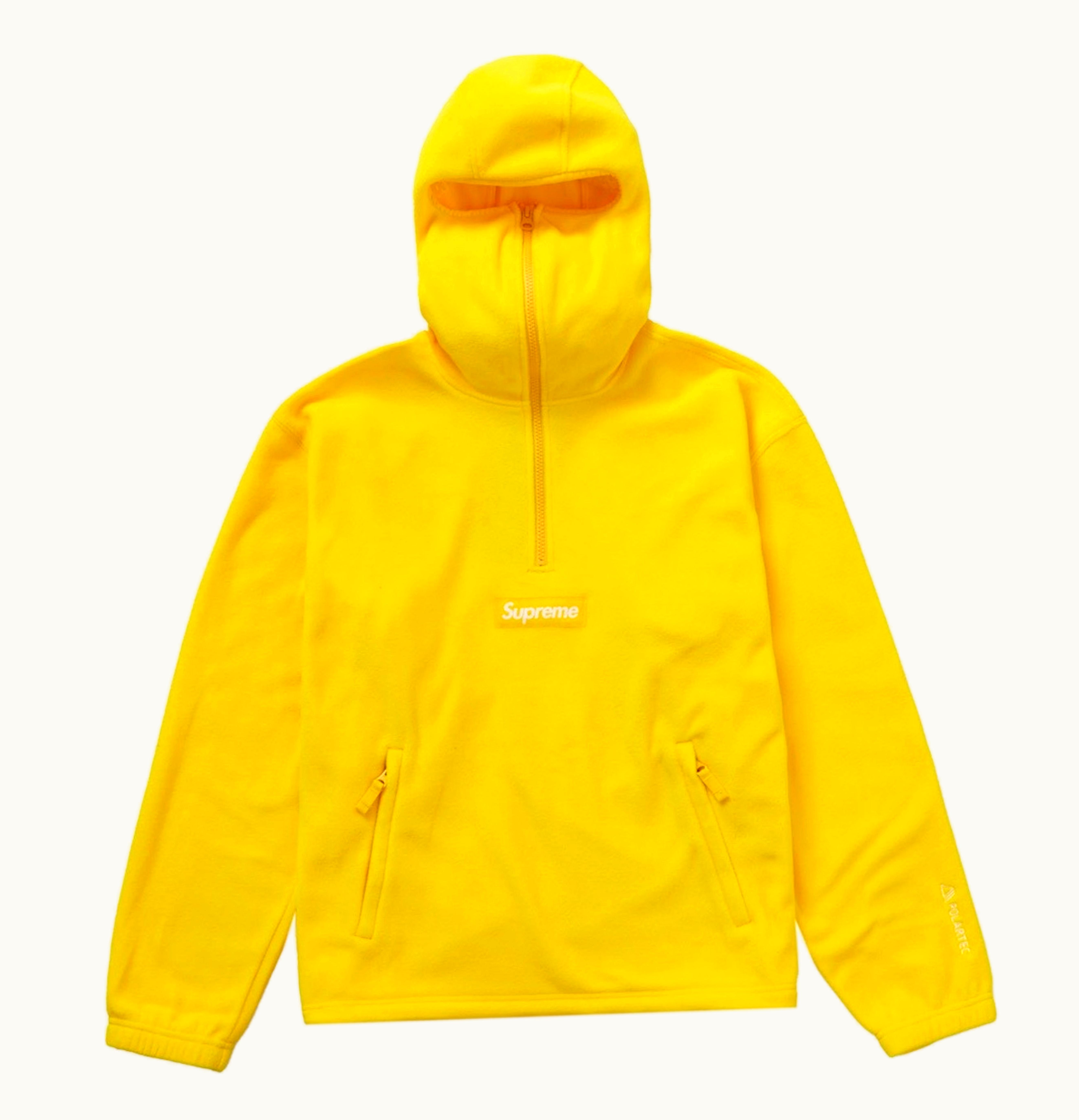 Supreme Supreme Polartec Facemask Half Zip Hooded Sweatshirt Yellow