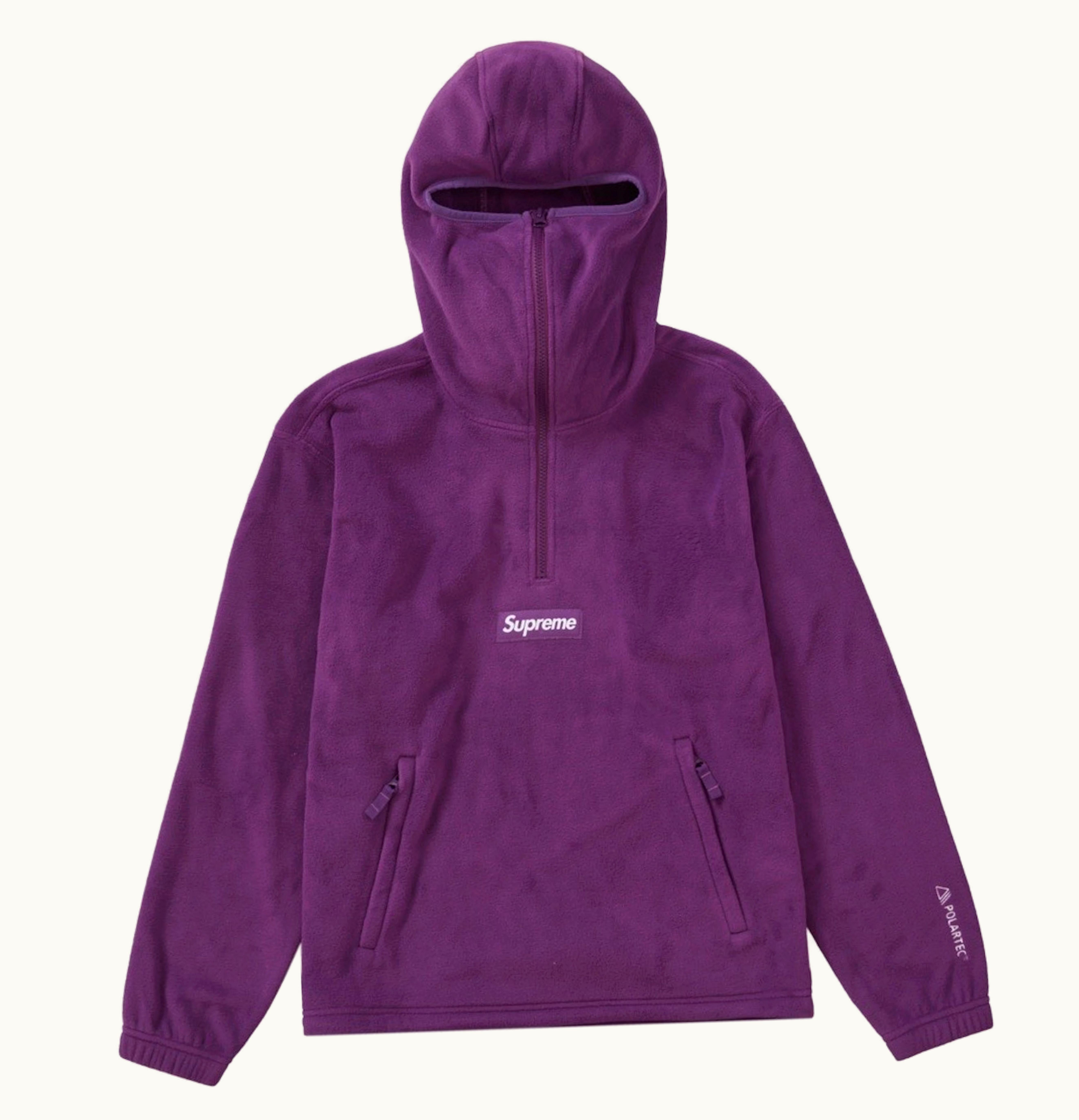 Supreme Supreme Polartec Facemask Half Zip Hooded Sweatshirt Dark Purple
