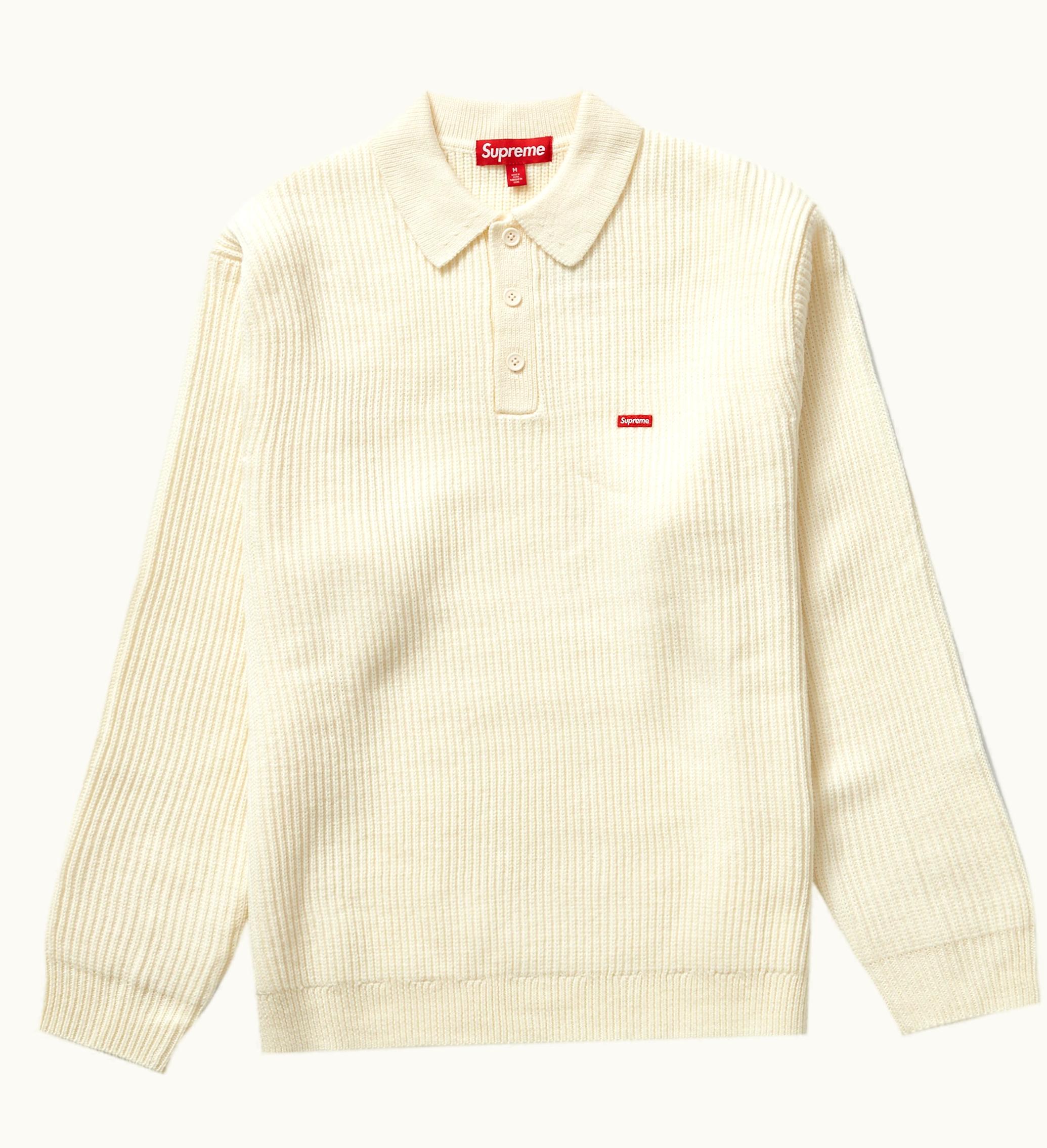 Supreme Supreme Small Box Polo Sweater Ivory
