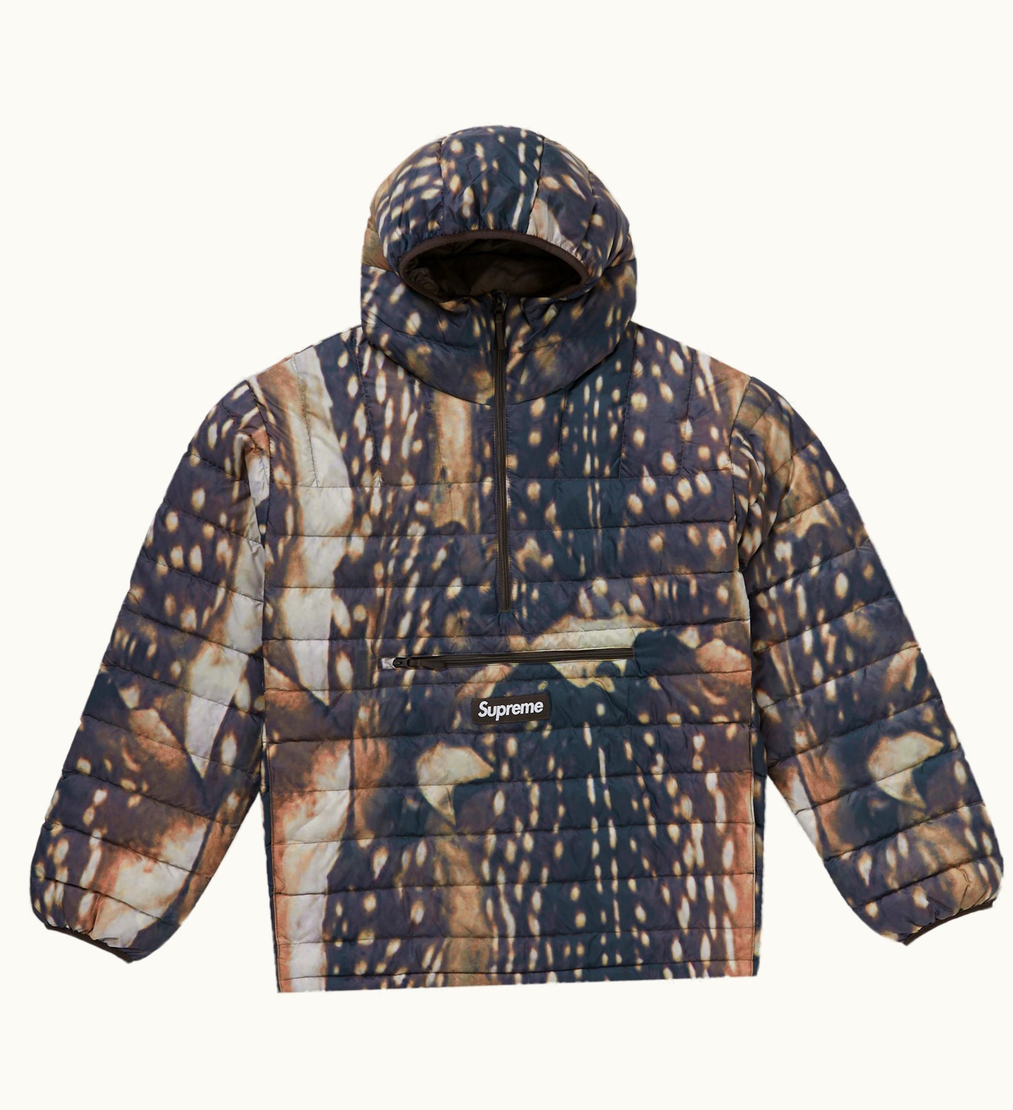 Supreme Supreme Micro Down Half Zip Hooded Pullover Deer