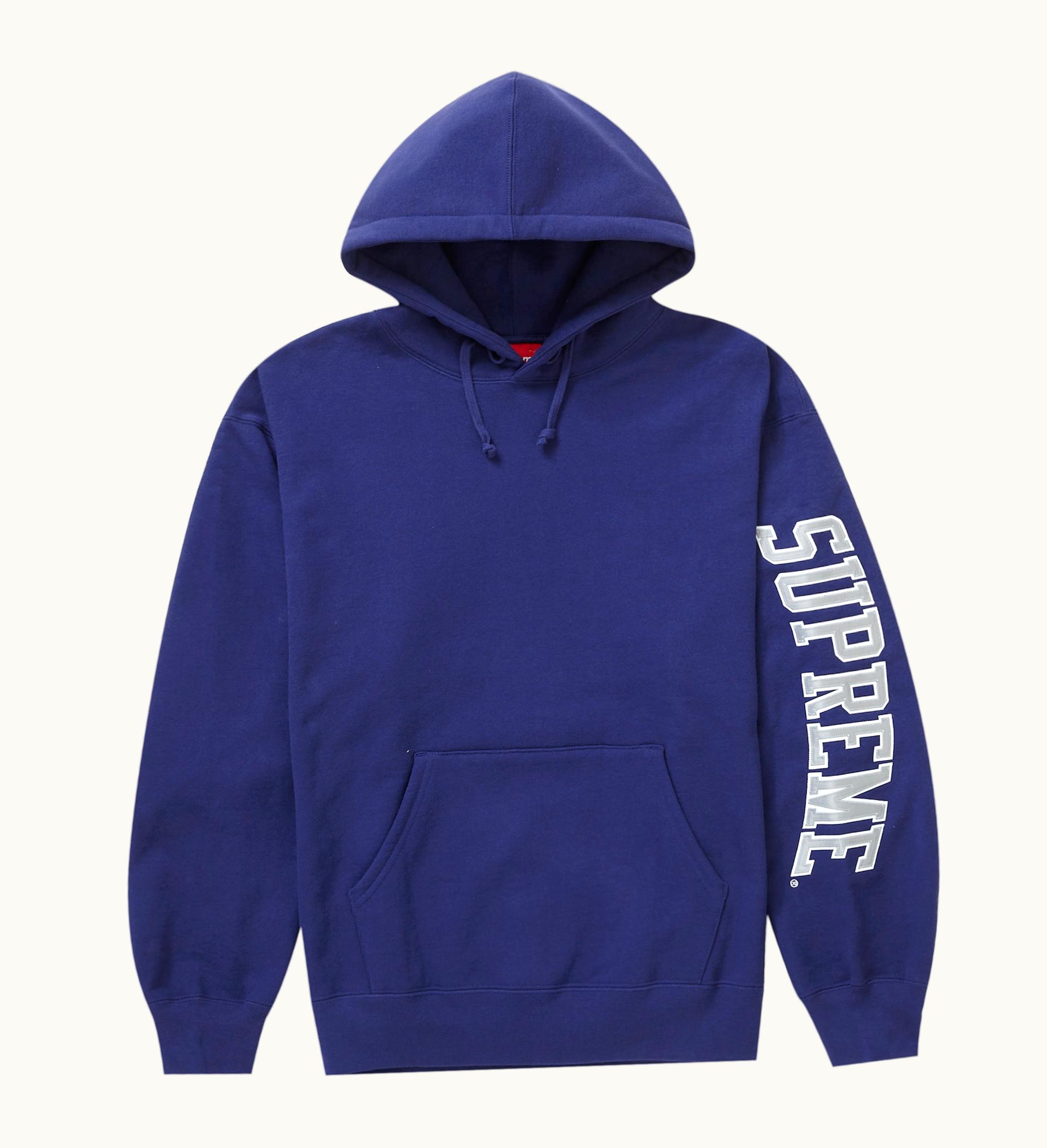 Supreme Supreme Sleeve Arc Hooded Sweatshirt FW23 Washed Navy