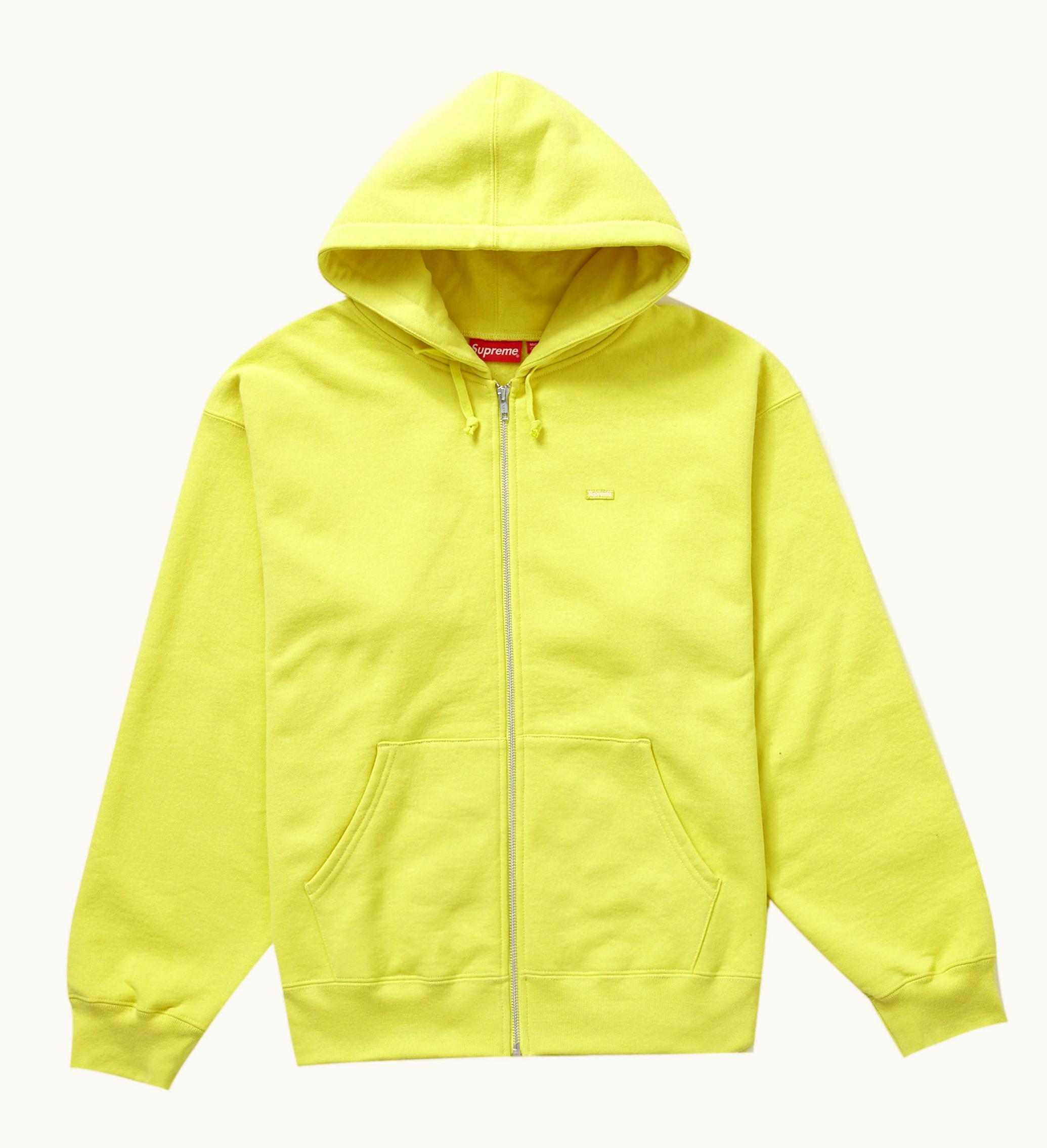 Supreme Supreme Small Box Zip Up Hooded Sweatshirt FW23 Acid Yellow