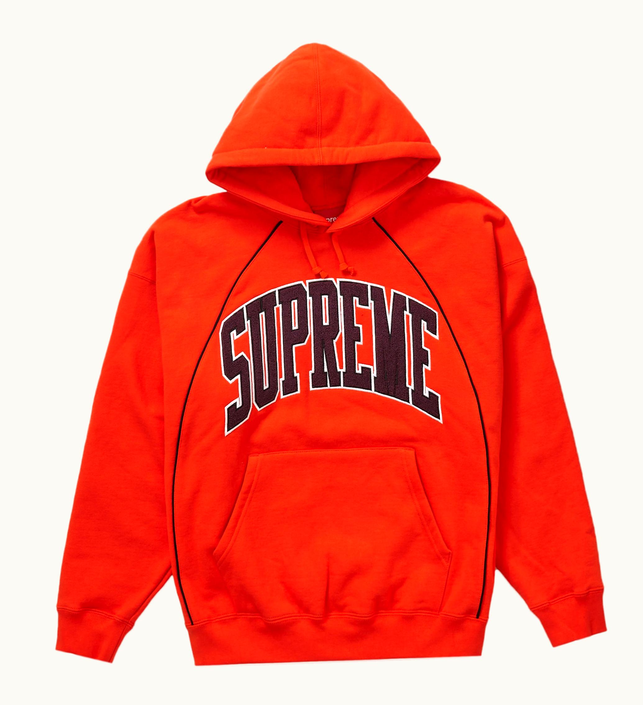 Supreme Supreme Piping Arc Hooded Sweatshirt Bright Orange