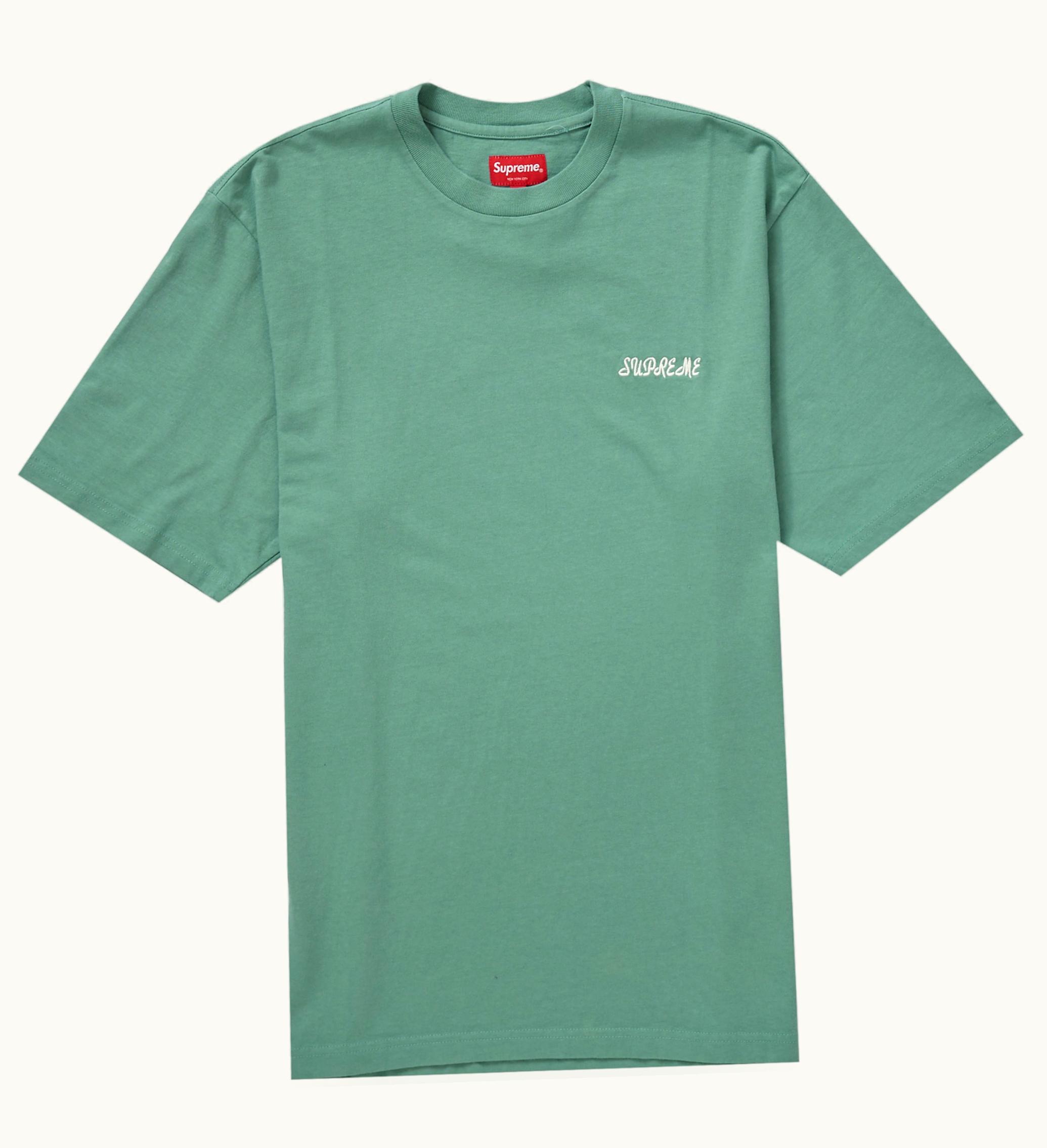 Supreme Supreme Washed Script S S Top Sage