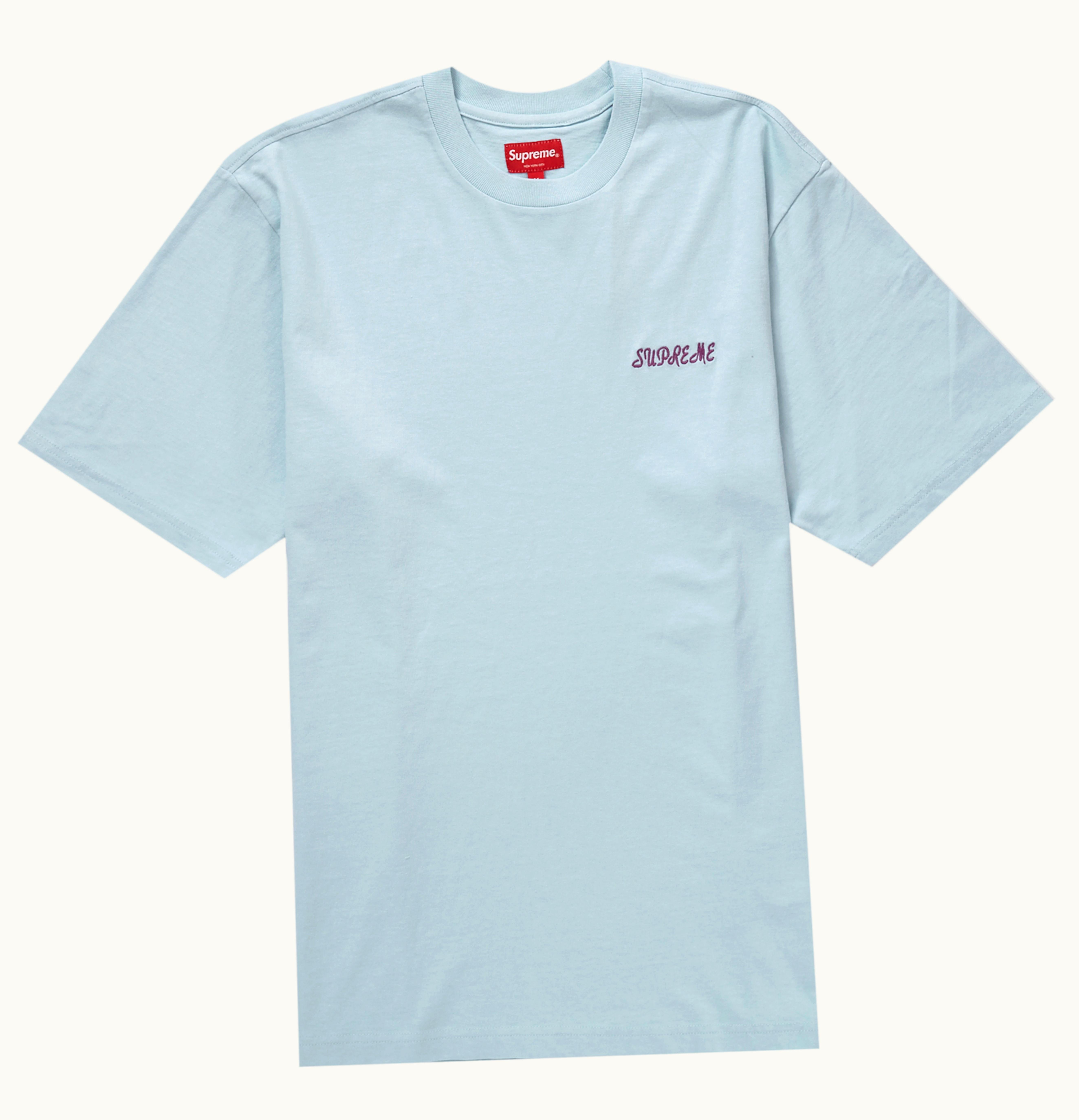 Supreme Supreme Washed Script S S Top Light Blue