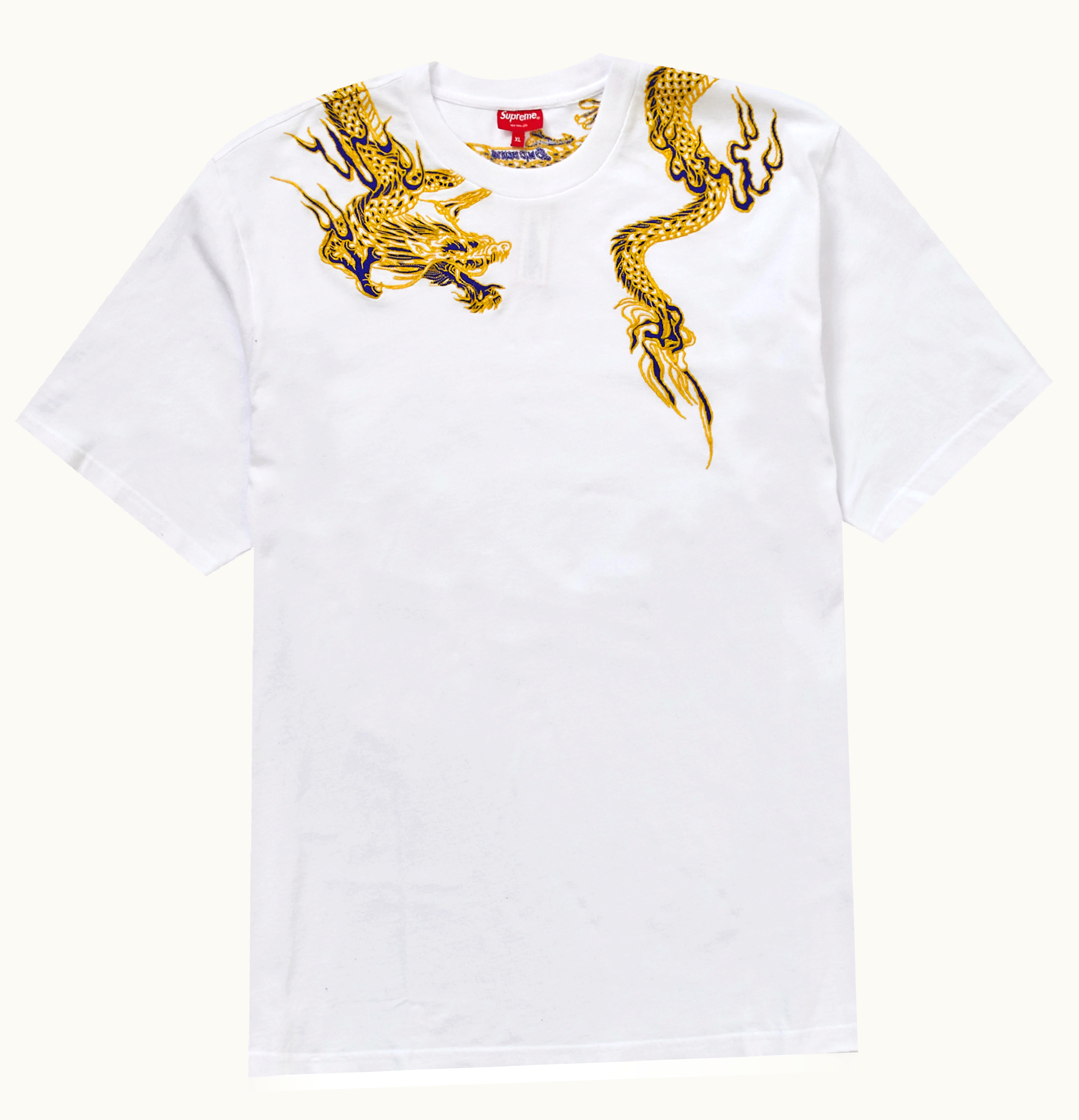 Supreme Supreme Dragon Wrap S S Top White
