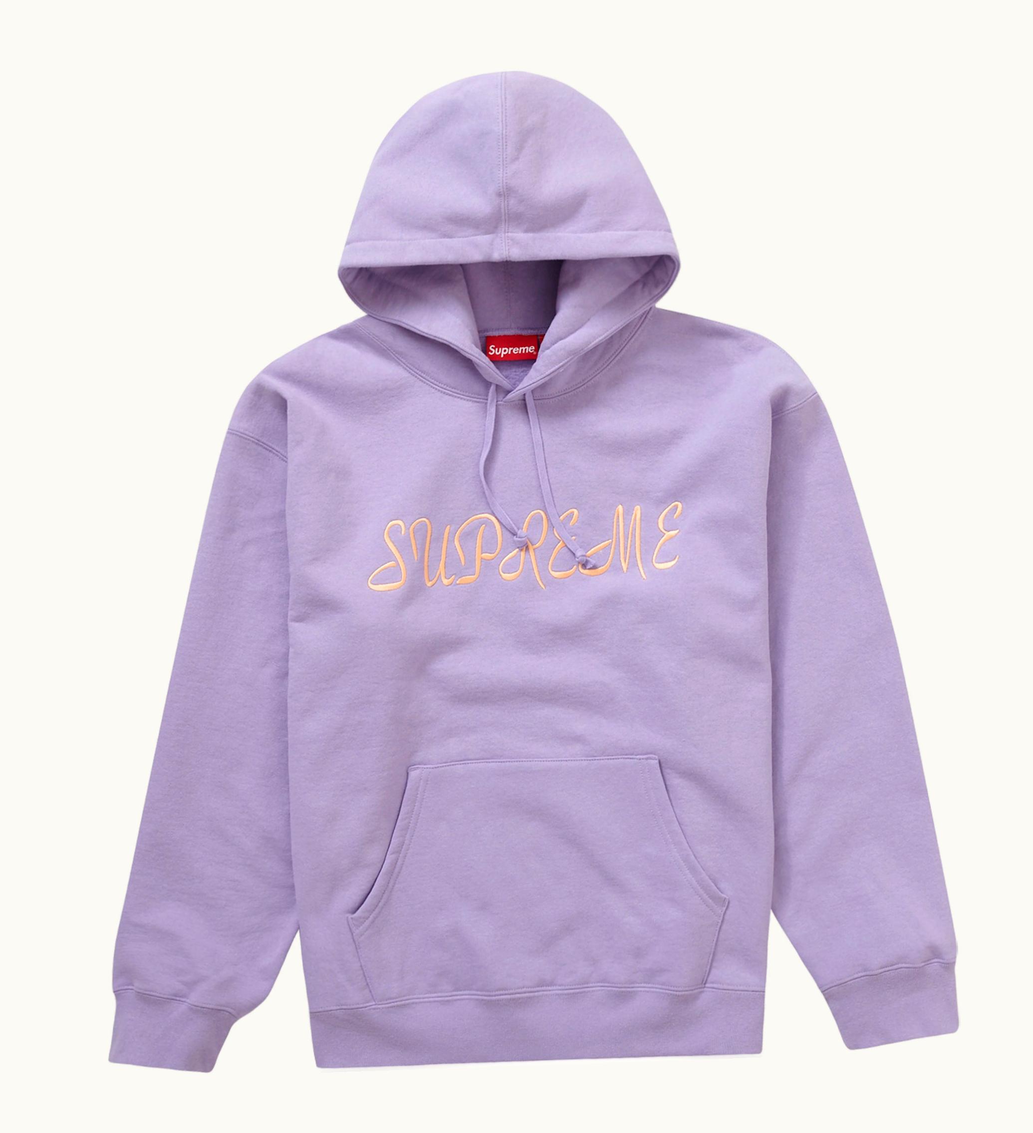 Supreme Supreme Script Hooded Sweatshirt Violet