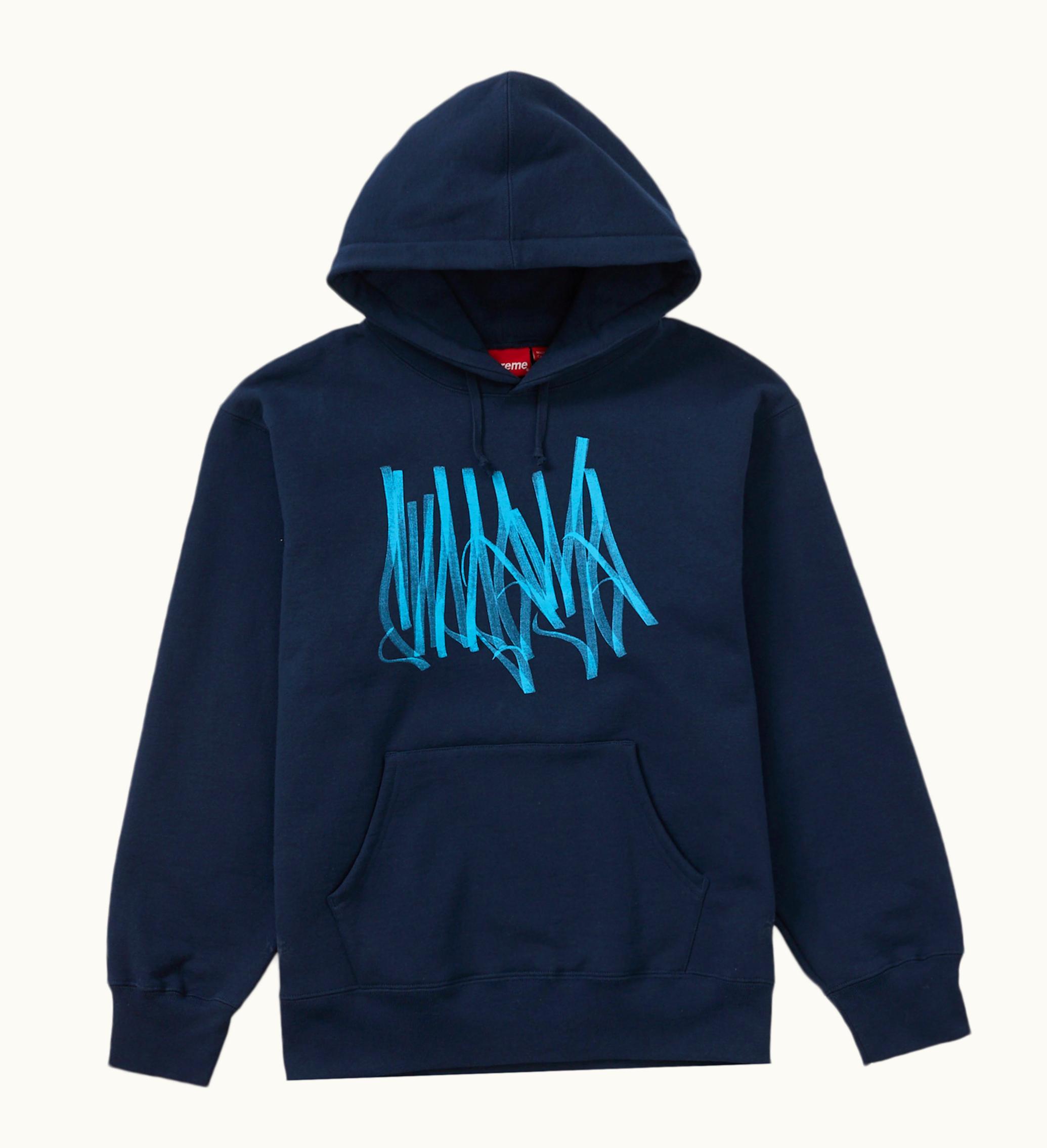 Supreme Supreme Tag Hooded Sweatshirt Navy