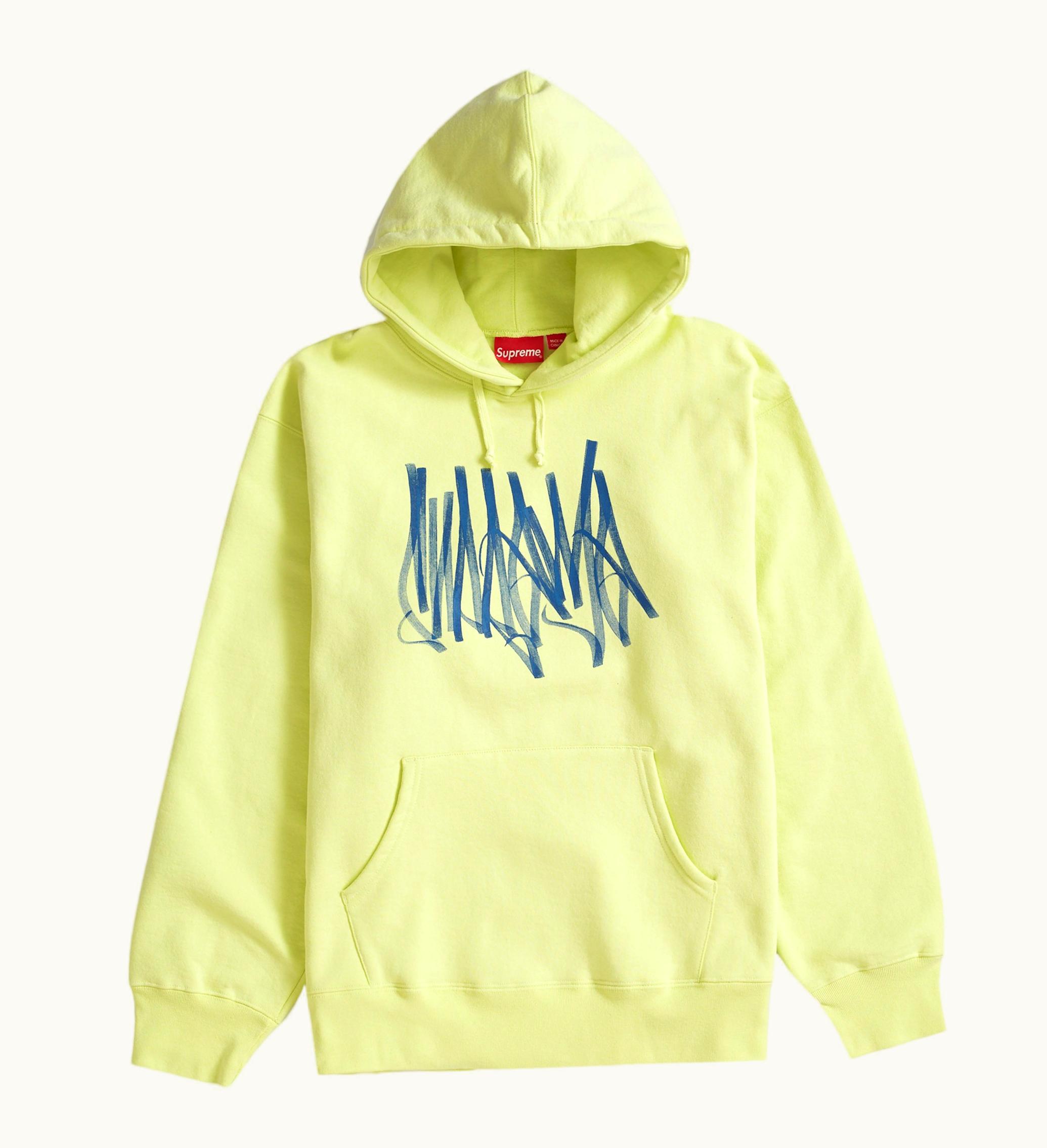 Supreme Supreme Tag Hooded Sweatshirt Pale Lime