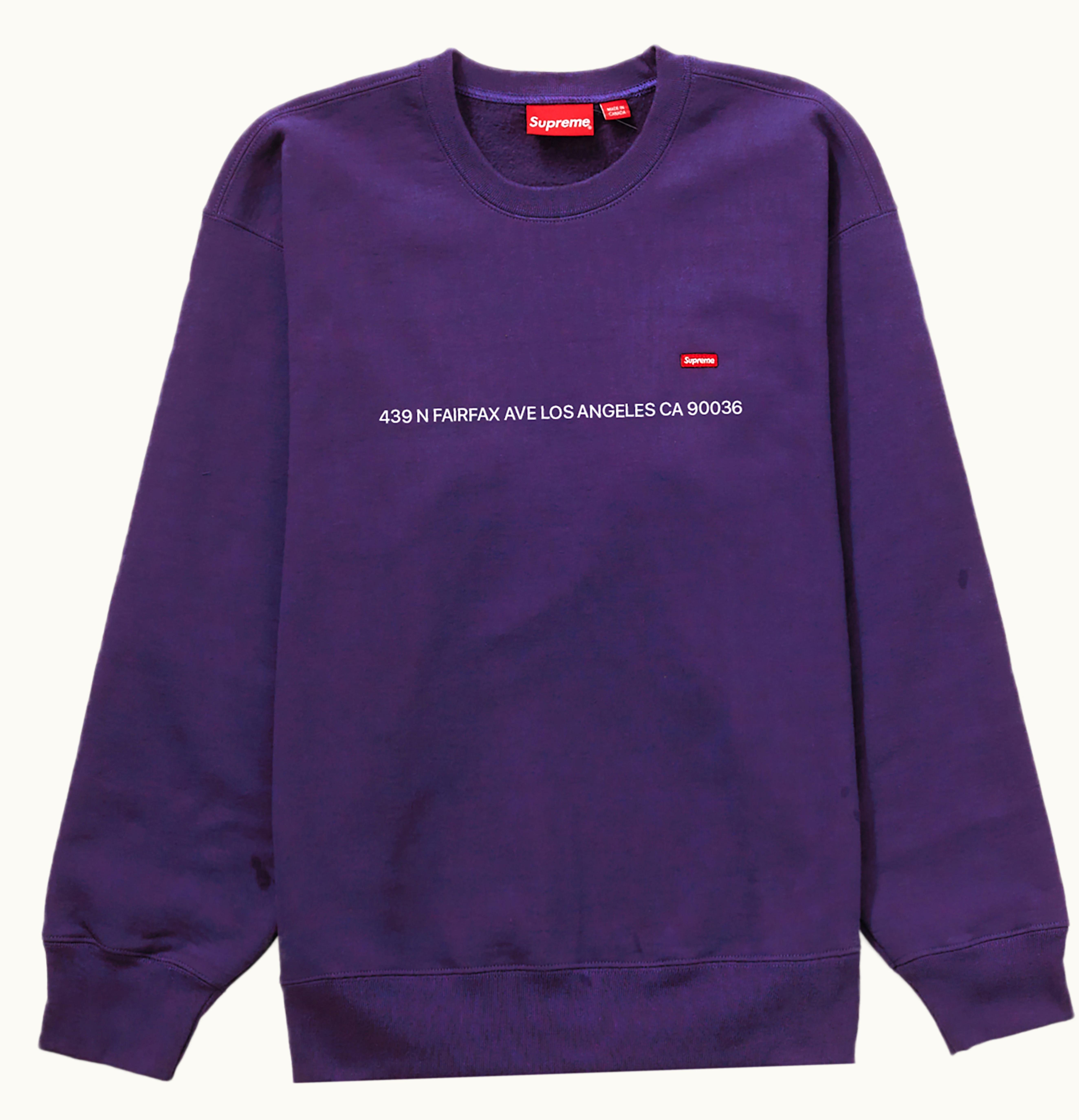 Supreme Supreme Small Box Crewneck New York Shop Exclusive Purple