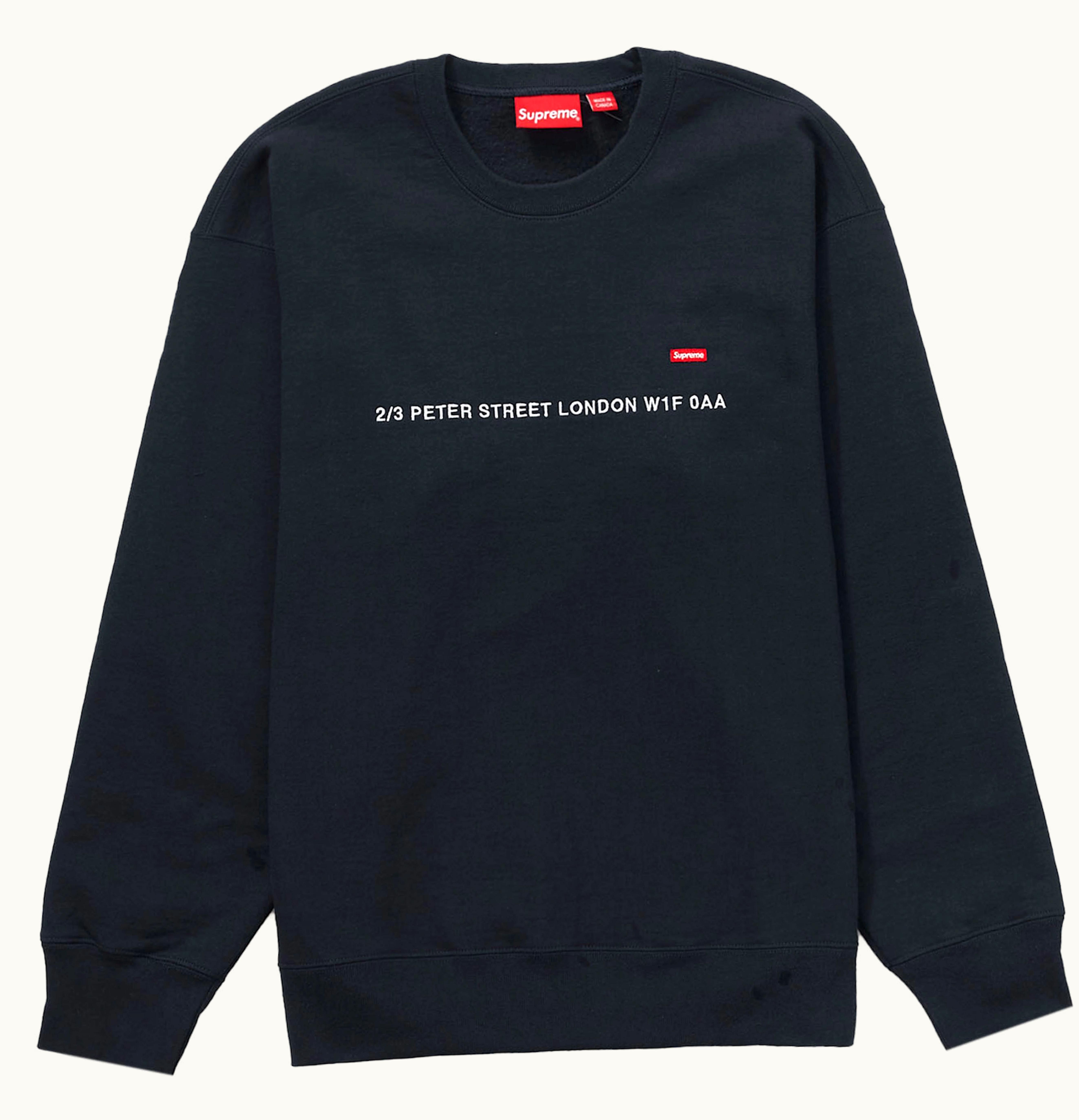 Supreme Supreme Small Box Crewneck London Shop Exclusive Navy