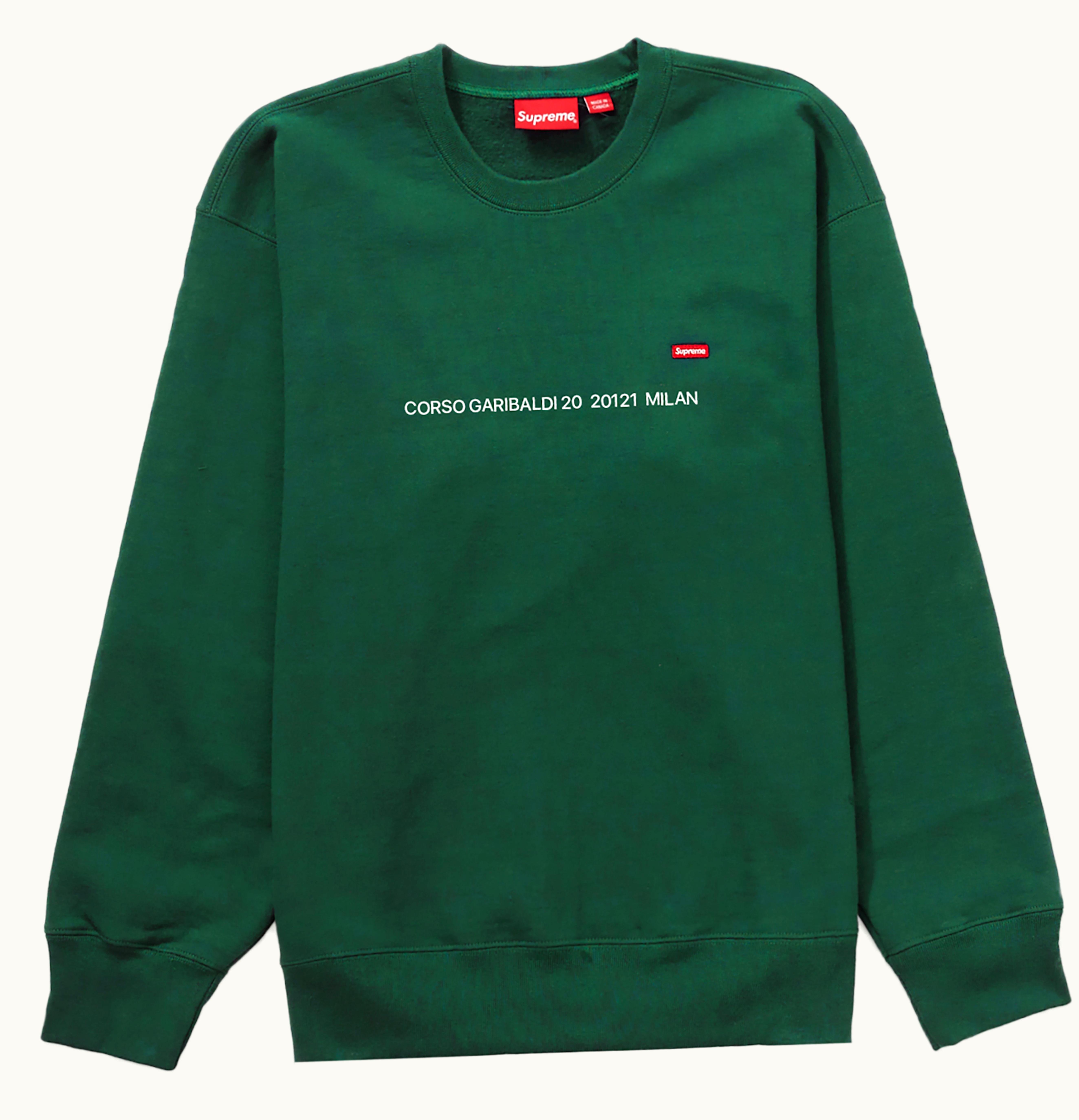 Supreme Supreme Small Box Crewneck Milan Shop Exclusive Dark Pine