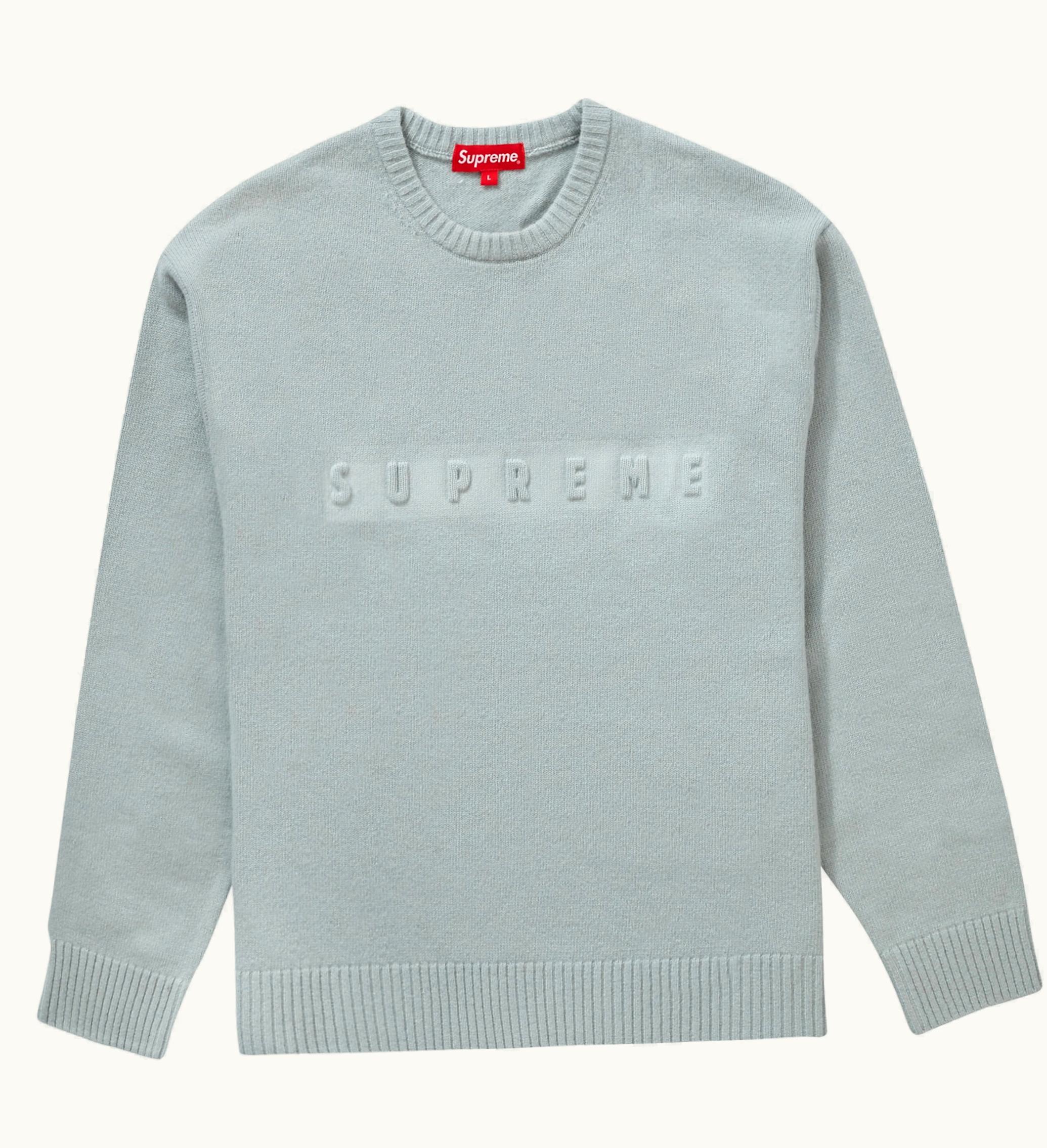 Supreme Supreme Embossed Sweater Light Blue