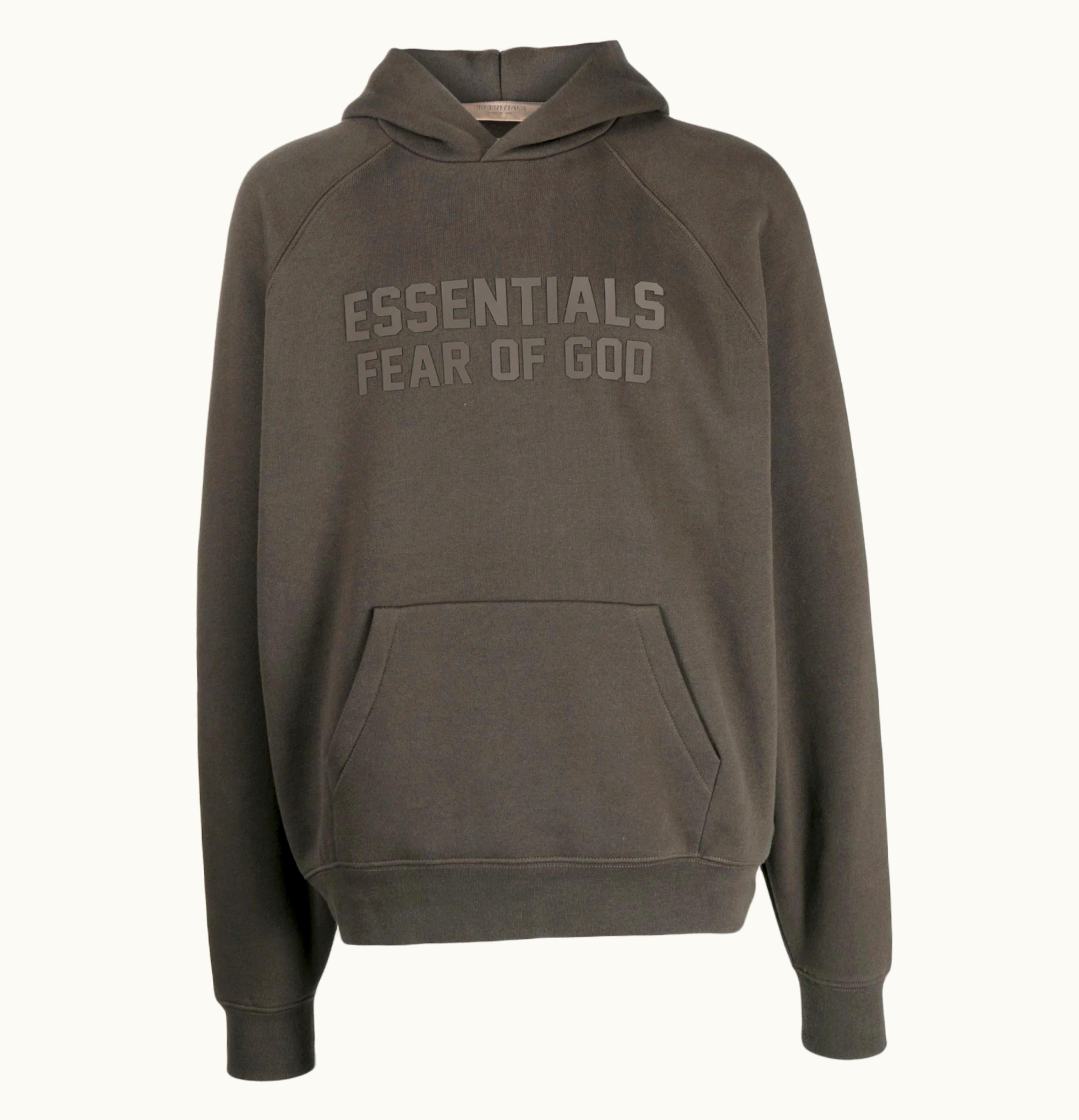 Fear of God Fear Of God Essentials Raglan Hoodie Gray Off Black