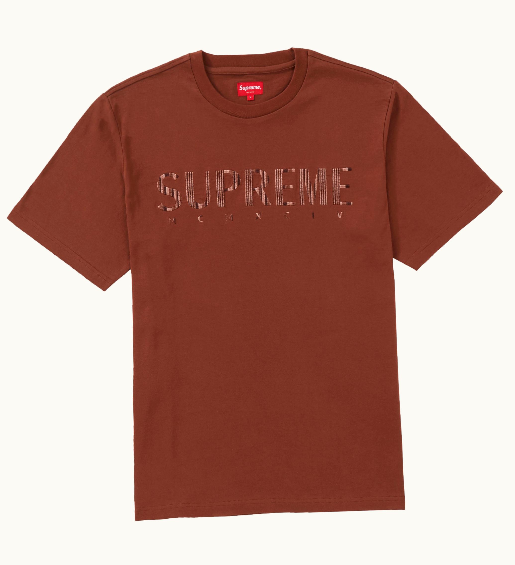 Supreme Supreme Gradient Logo Tee Brown