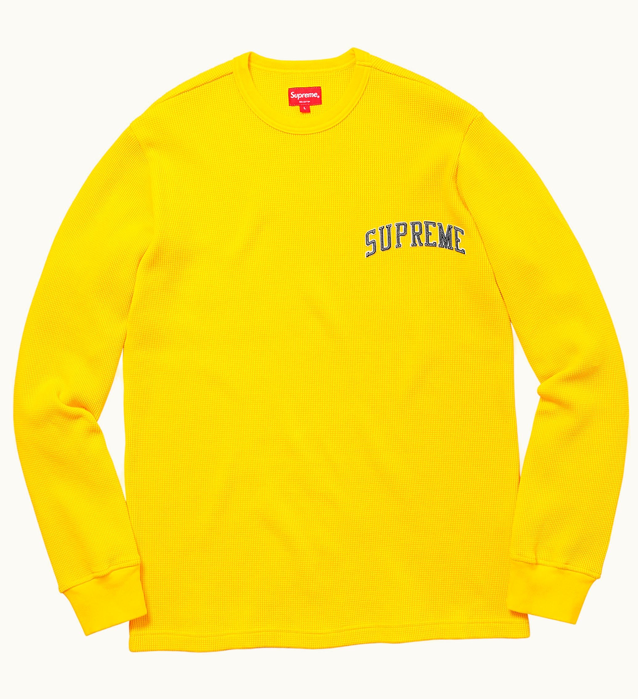 Supreme Supreme Arc Logo Ls Thermal Yellow