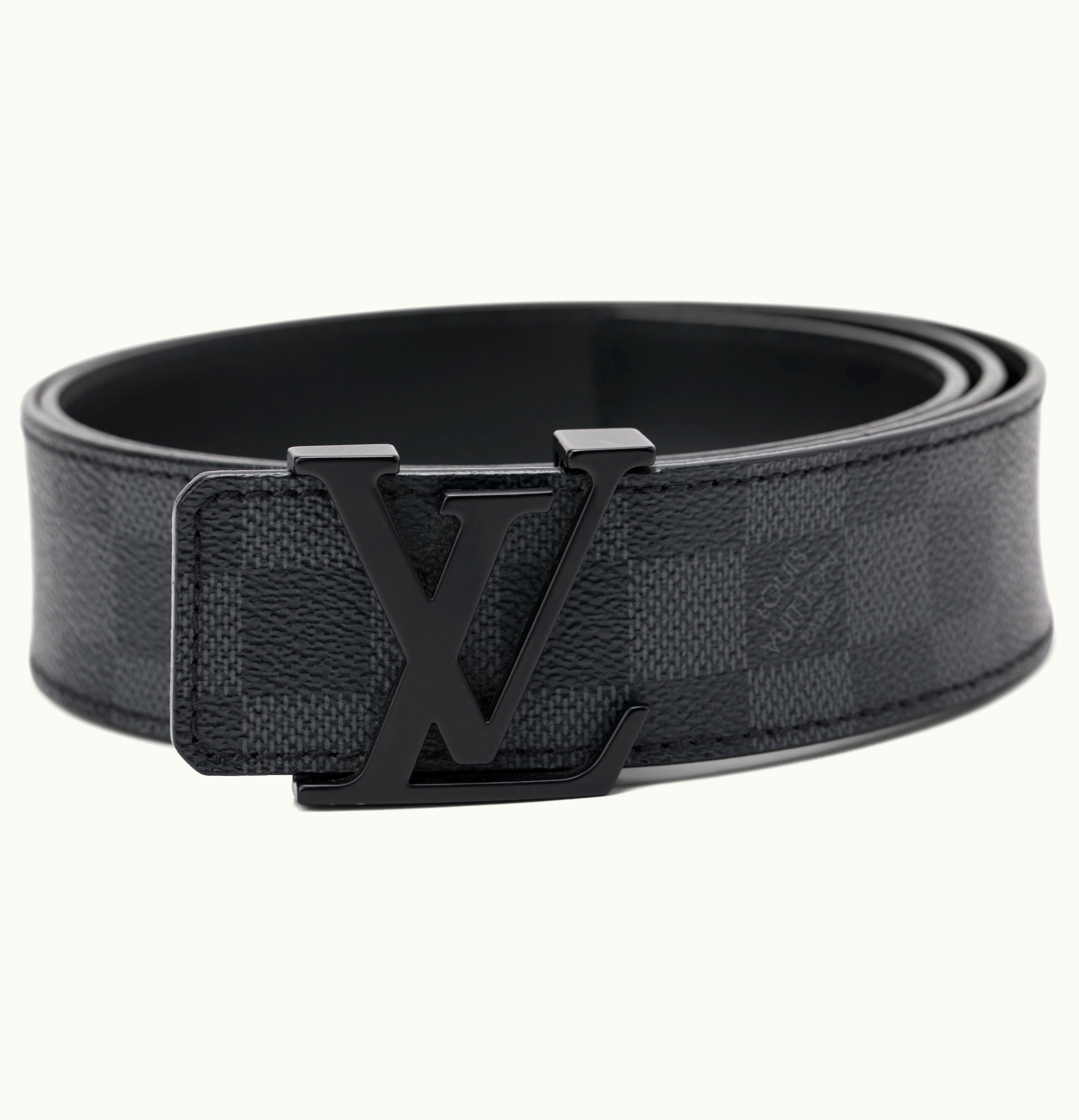 Louis Vuitton Louis Vuitton Belt Initiales Damier Graphite Black Grey