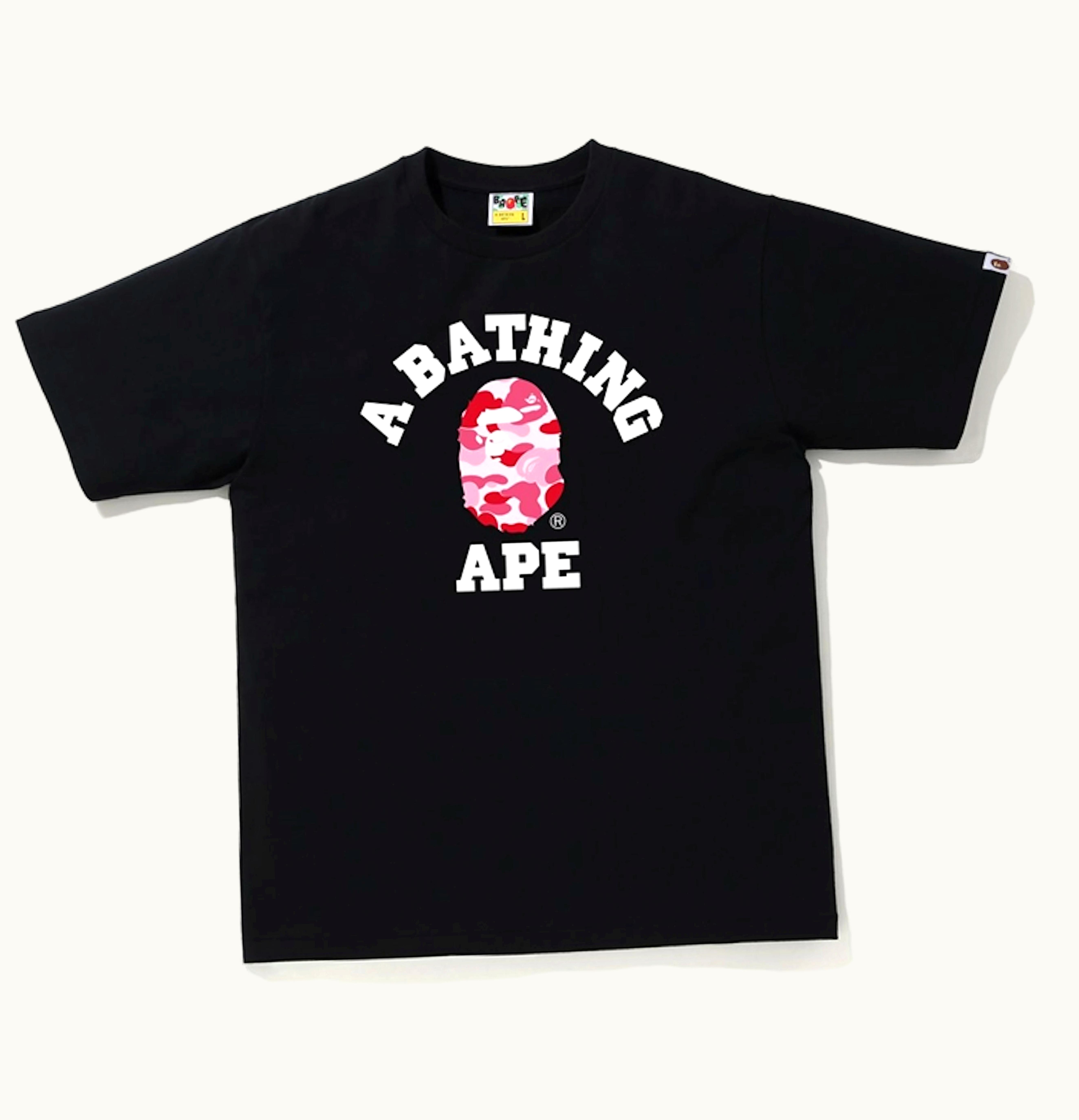 BAPE BAPE Abc Camo College Tee Black Pink
