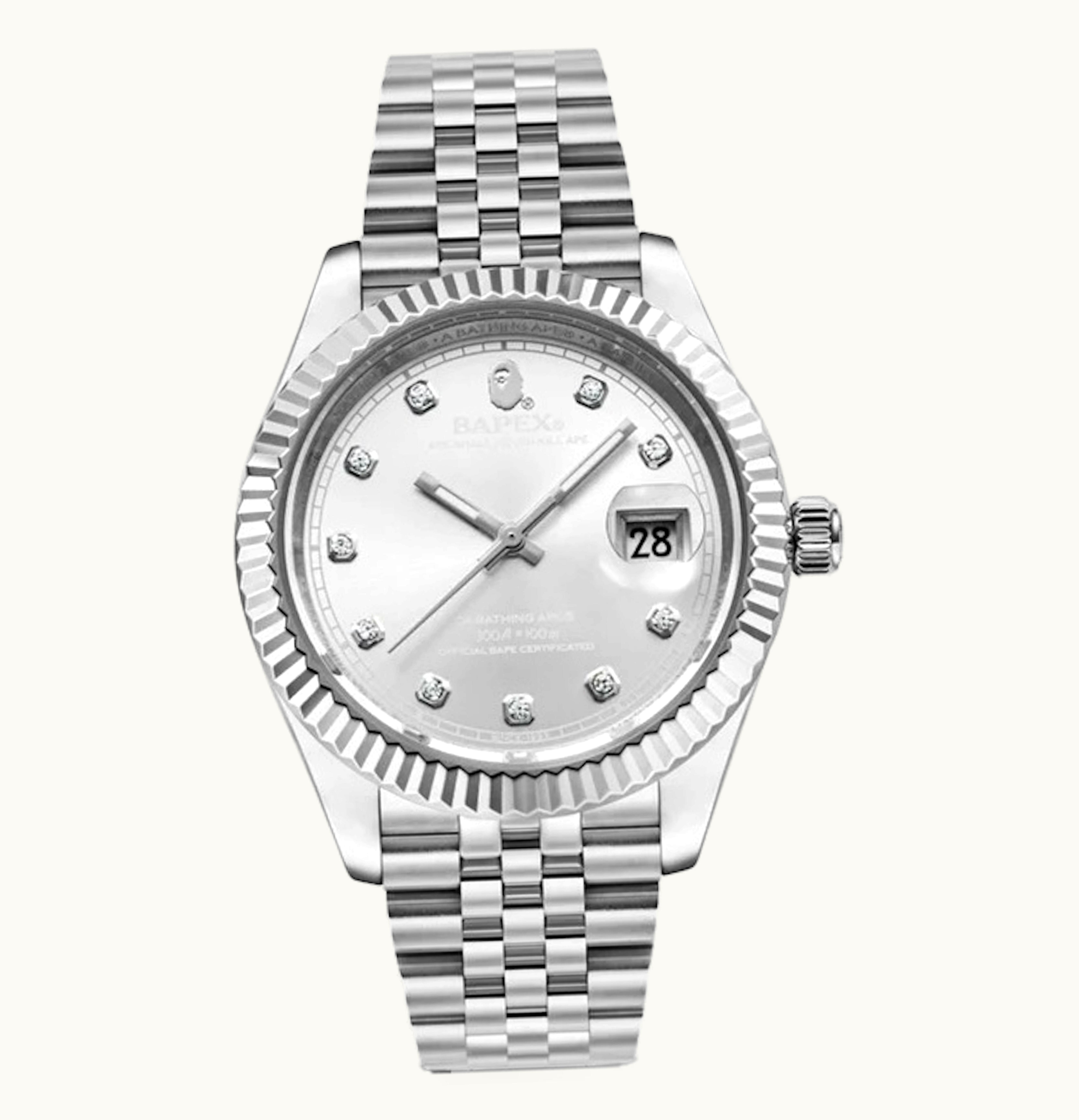 BAPE BAPE Type 6 Bapex 1 Watch Silver