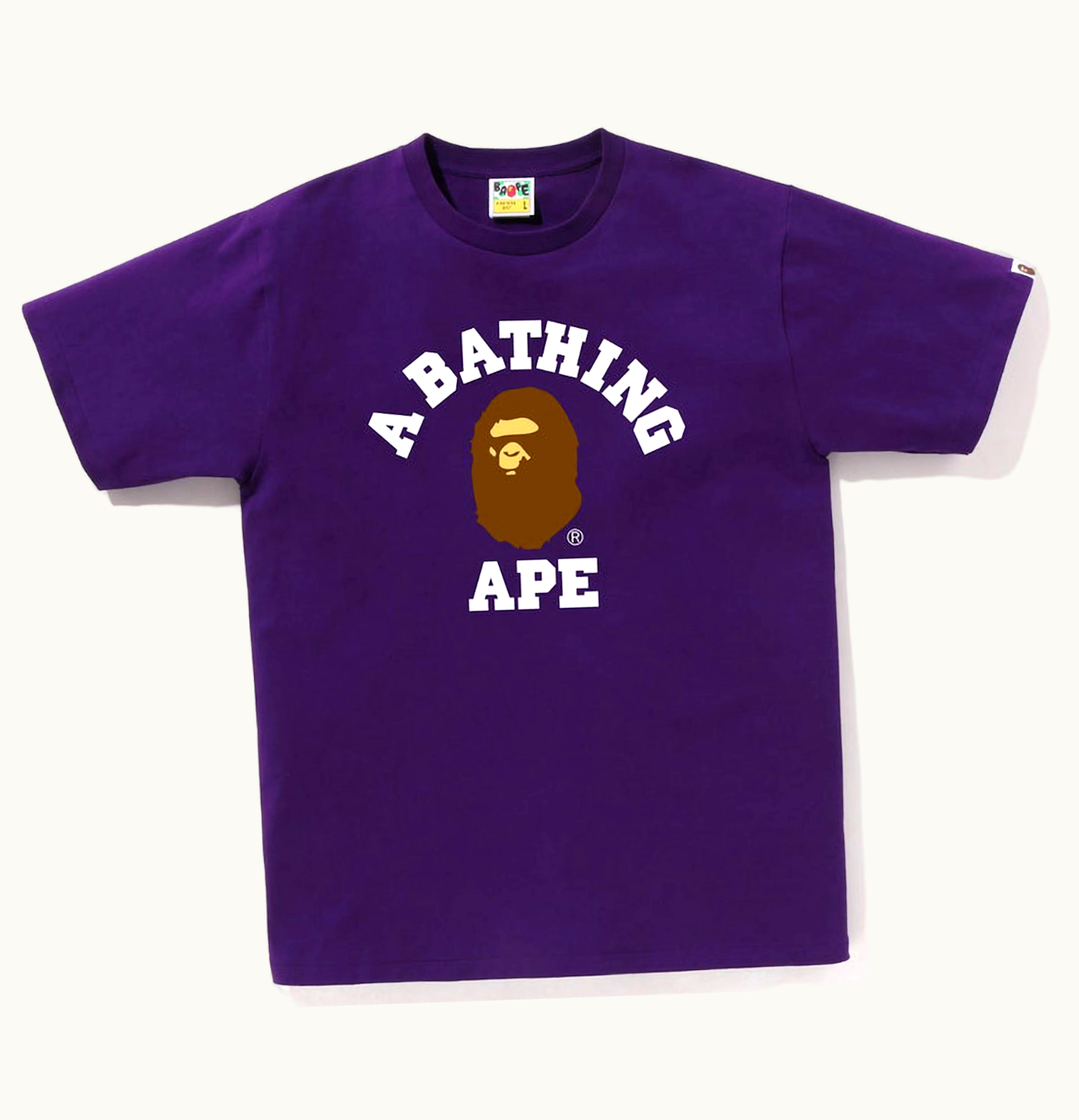 BAPE BAPE College Tee SS23 Purple