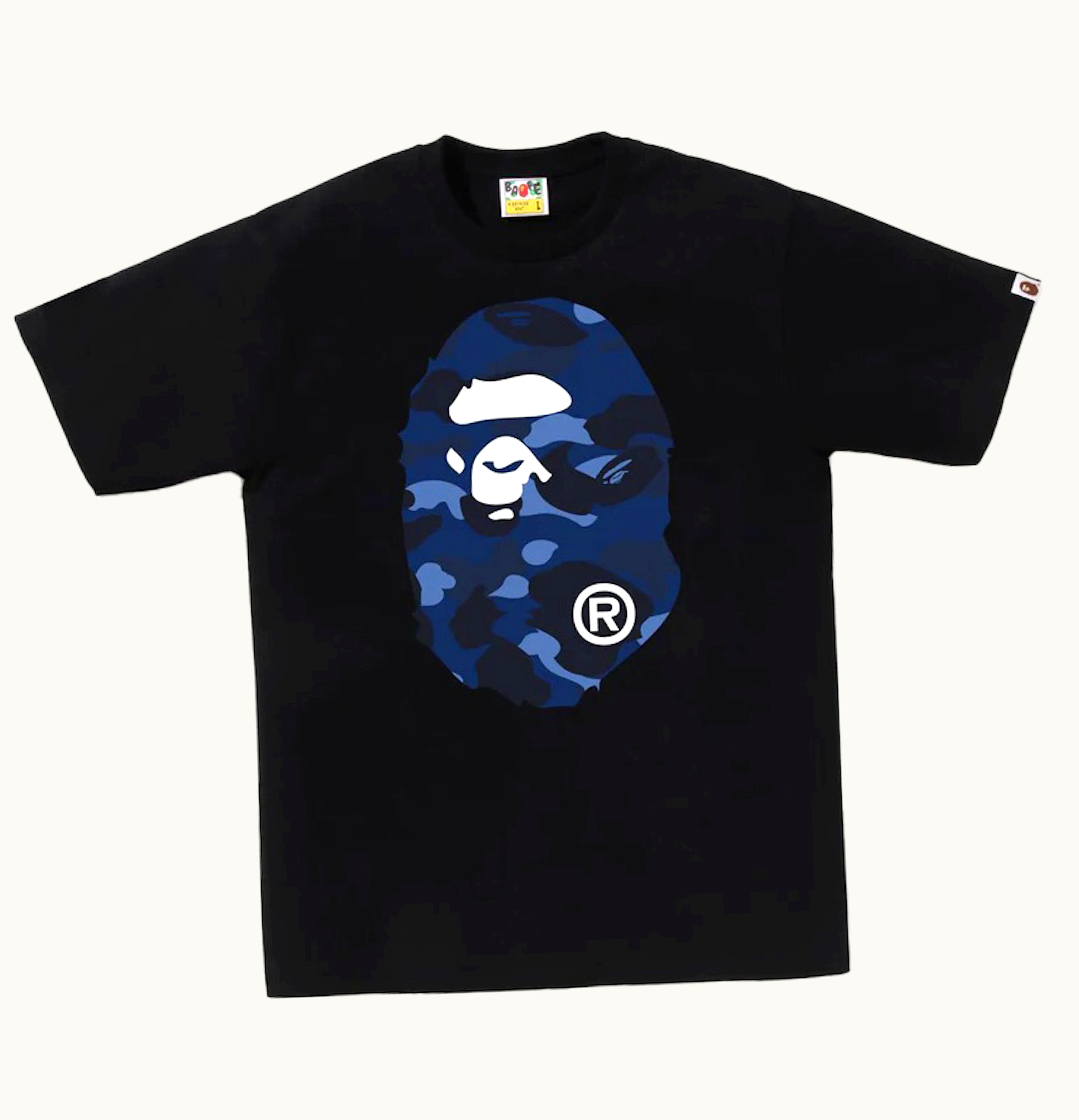 BAPE BAPE Color Camo Big Ape Head Tee SS23 Black Navy
