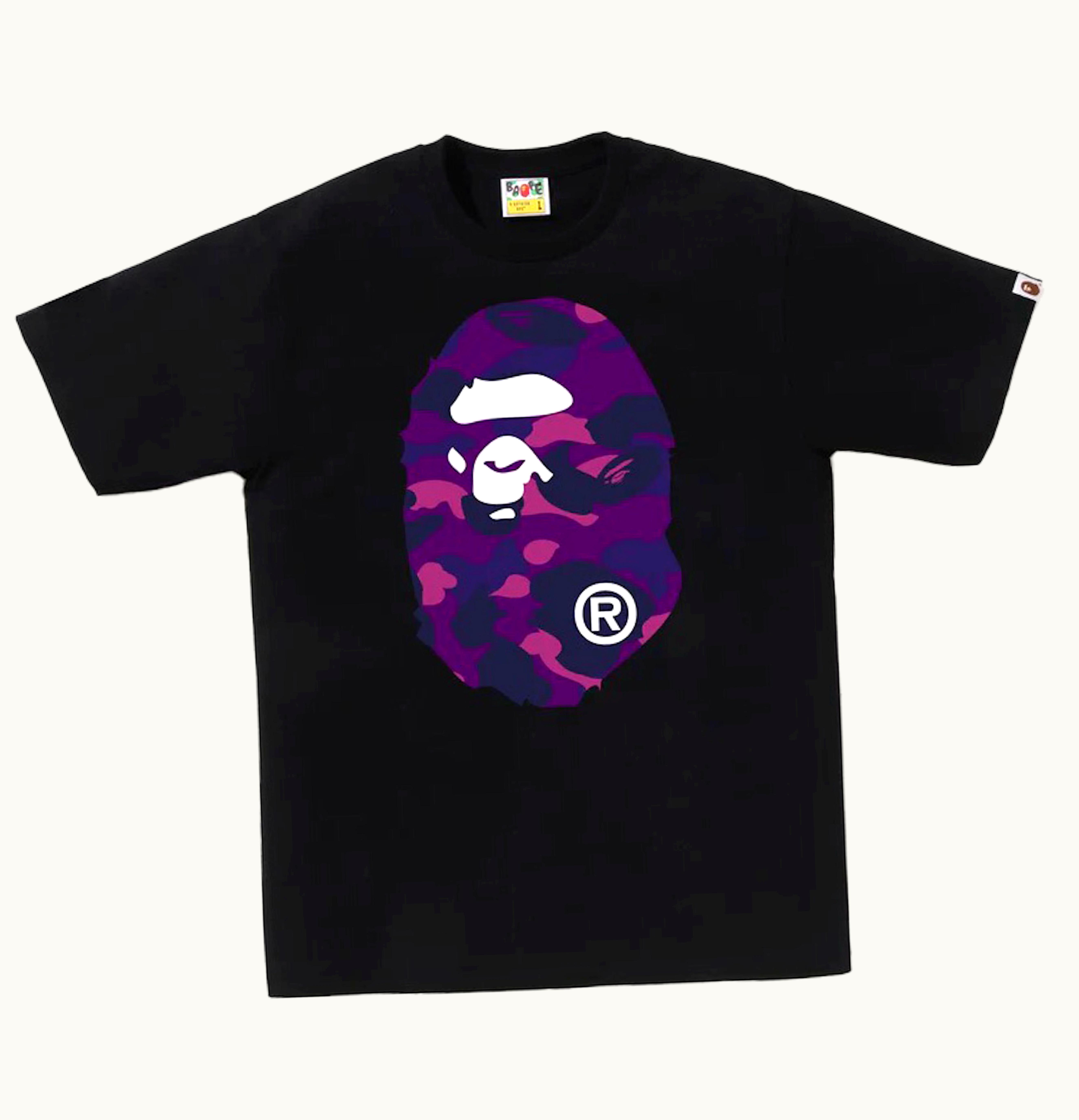 BAPE BAPE Color Camo Big Ape Head Tee SS23 Black Purple