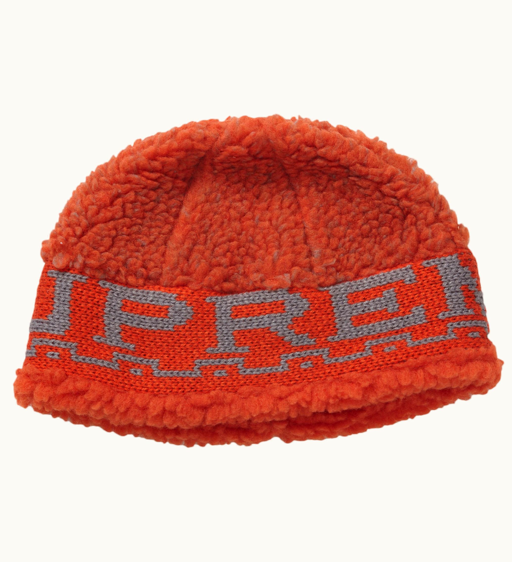 Supreme Supreme Sherpa Logo Beanie Burnt Orange