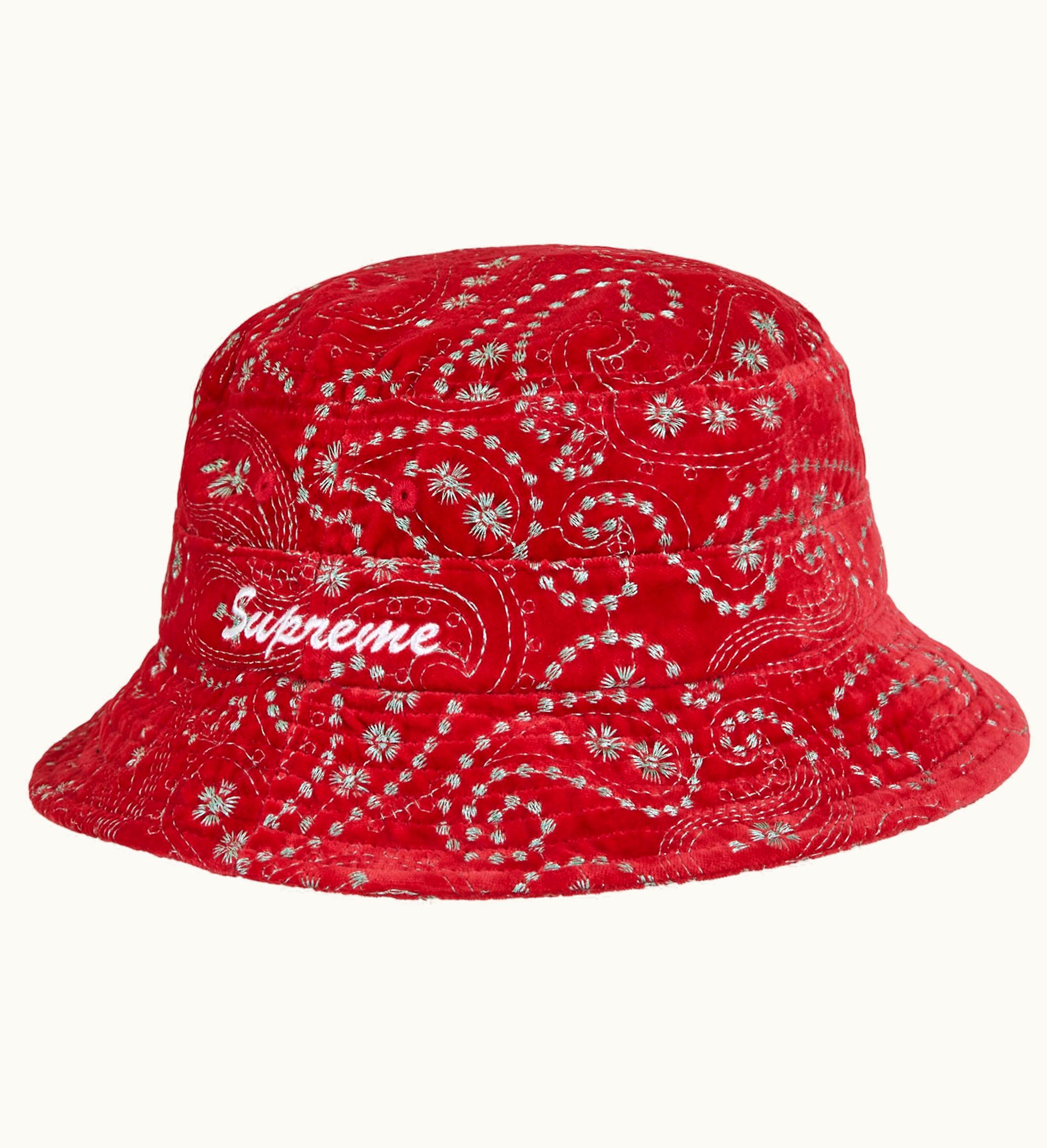 Supreme Supreme Velvet Paisley Boonie Red