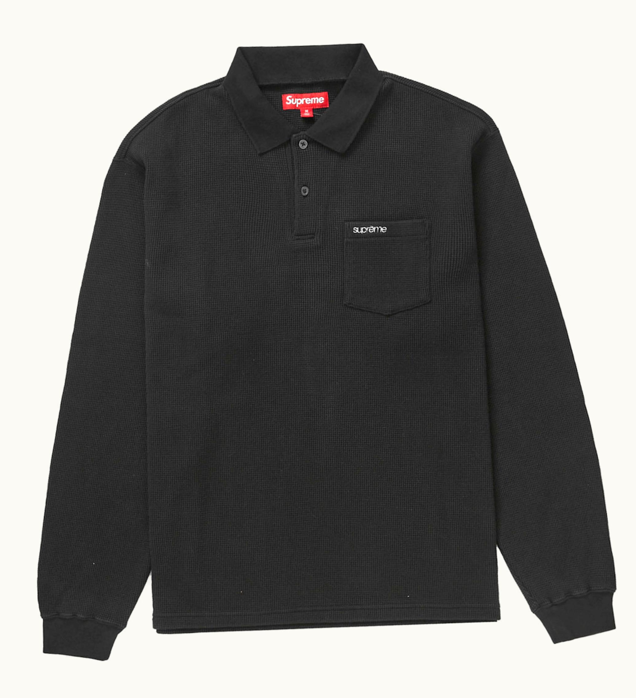 Supreme Supreme Thermal L S Polo Black