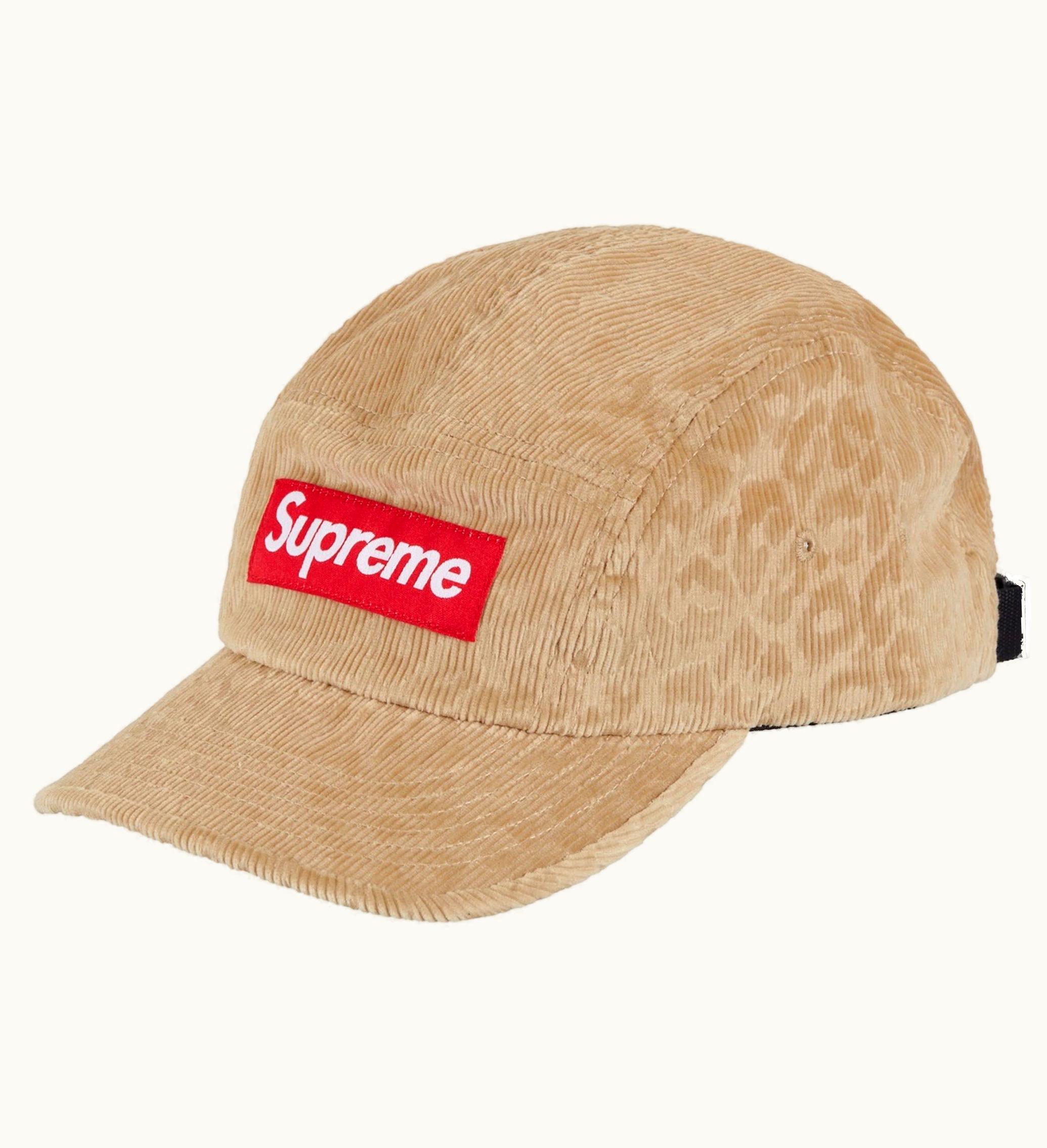 Supreme Supreme Leopard Corduroy Camp Cap Tan