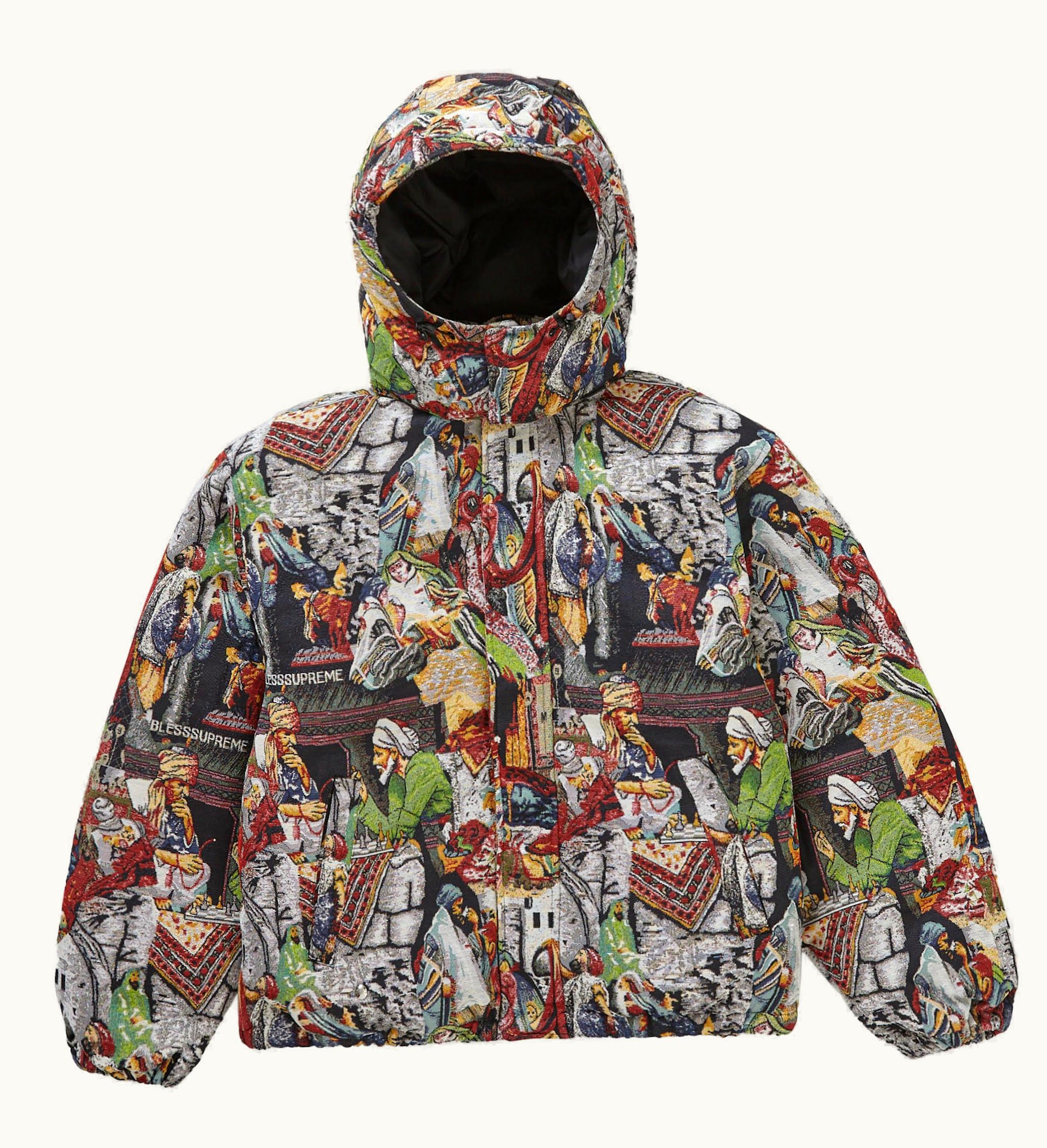 Supreme Supreme Bless Tapestry Down Puffer Jacket Multicolor