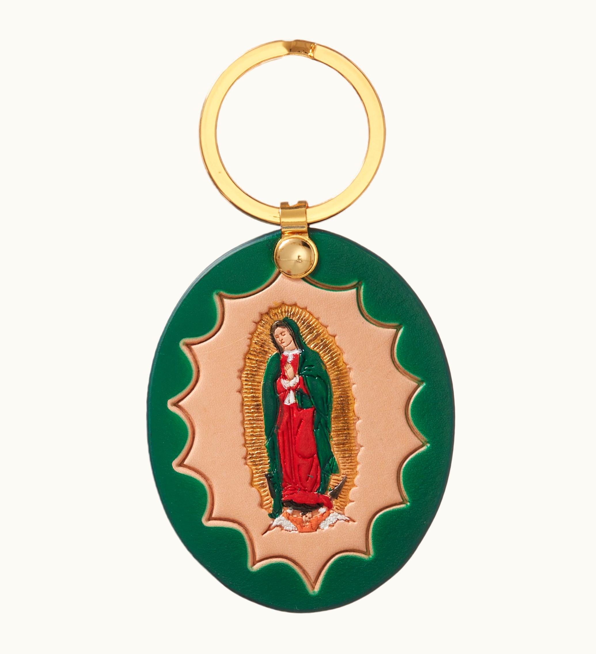 Supreme Supreme Guadalupe Leather Keychain Green
