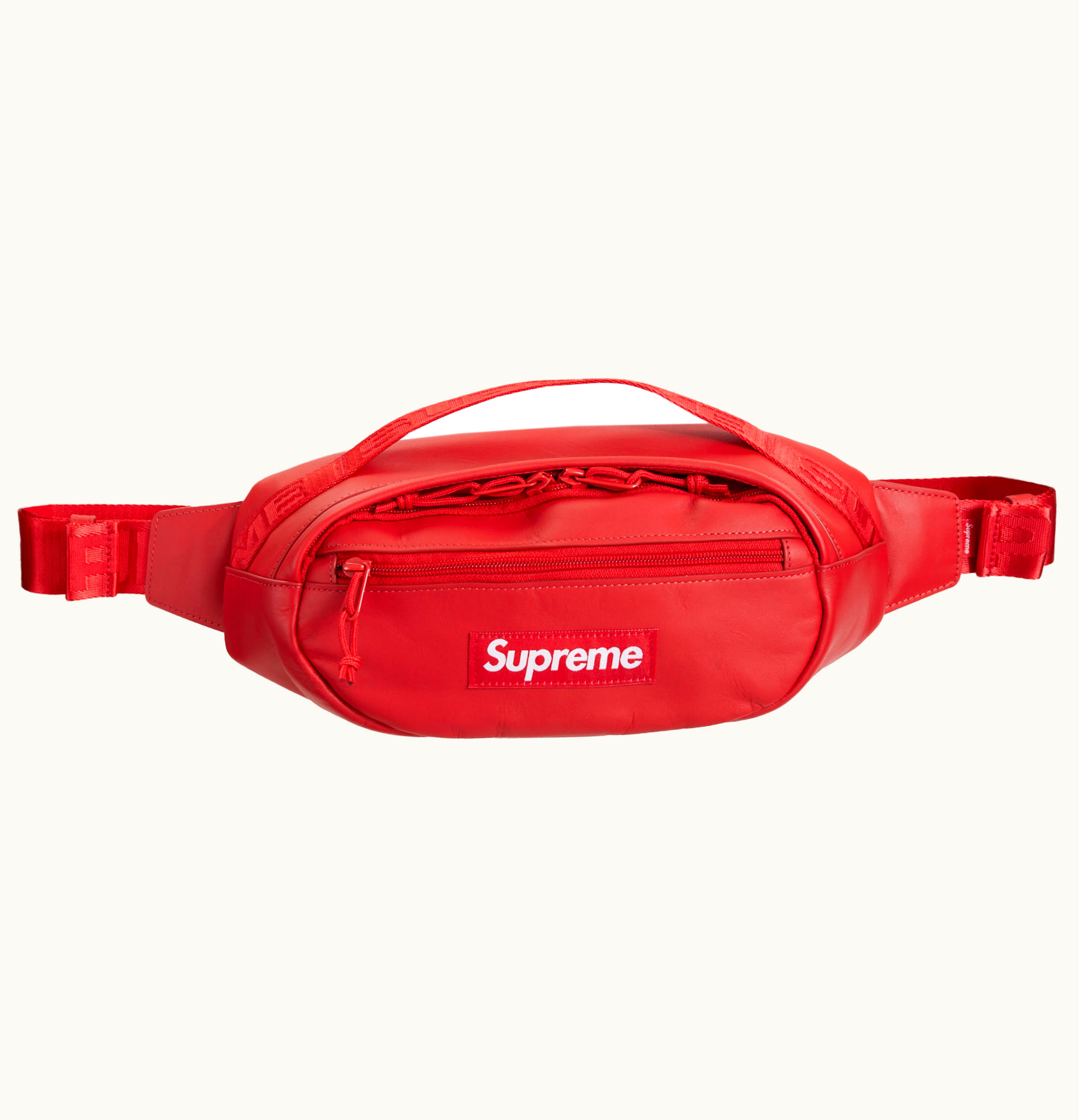 Supreme Supreme Leather Waist Bag Red