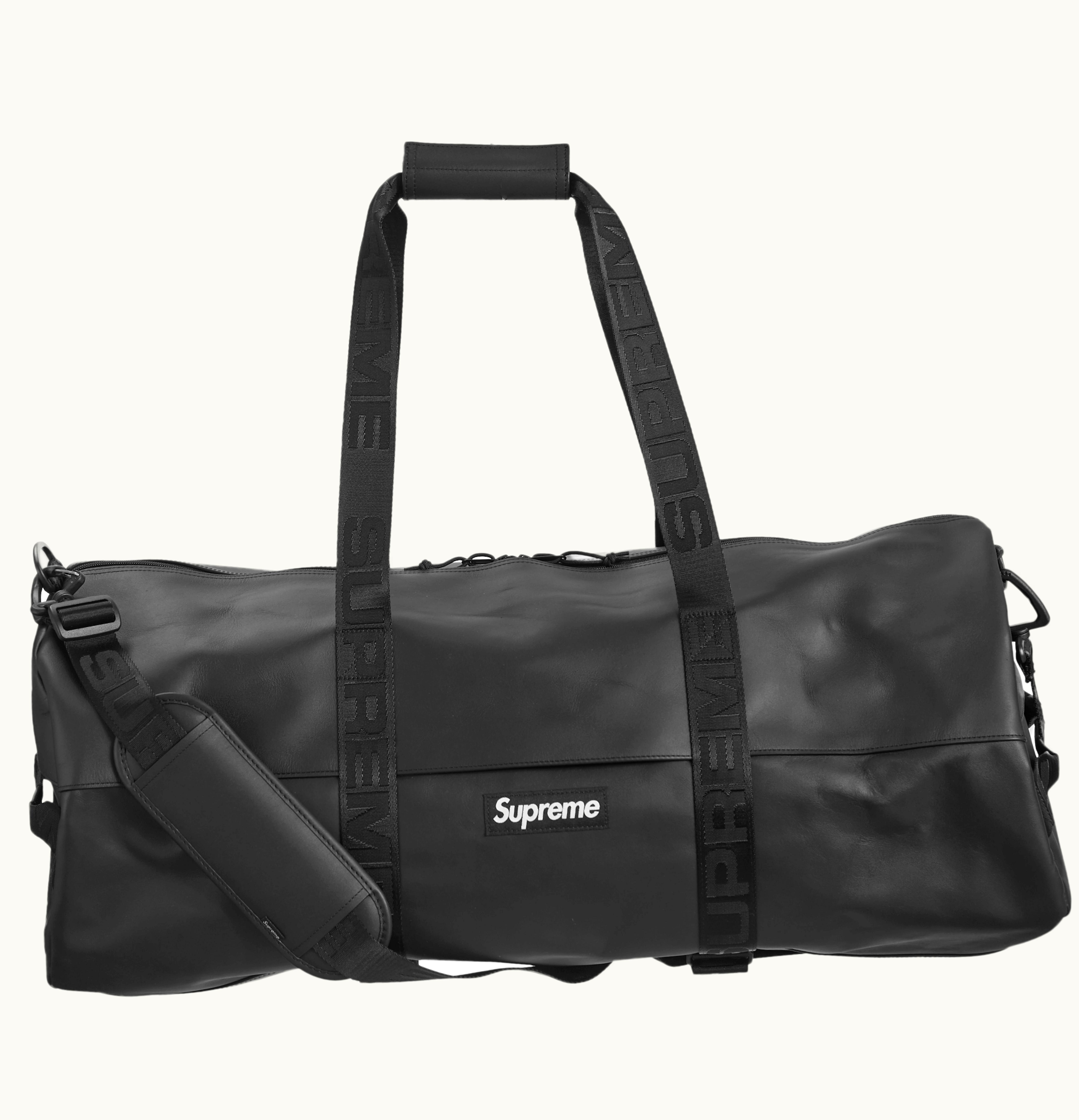Supreme Supreme Leather Large Duffle Bag Black