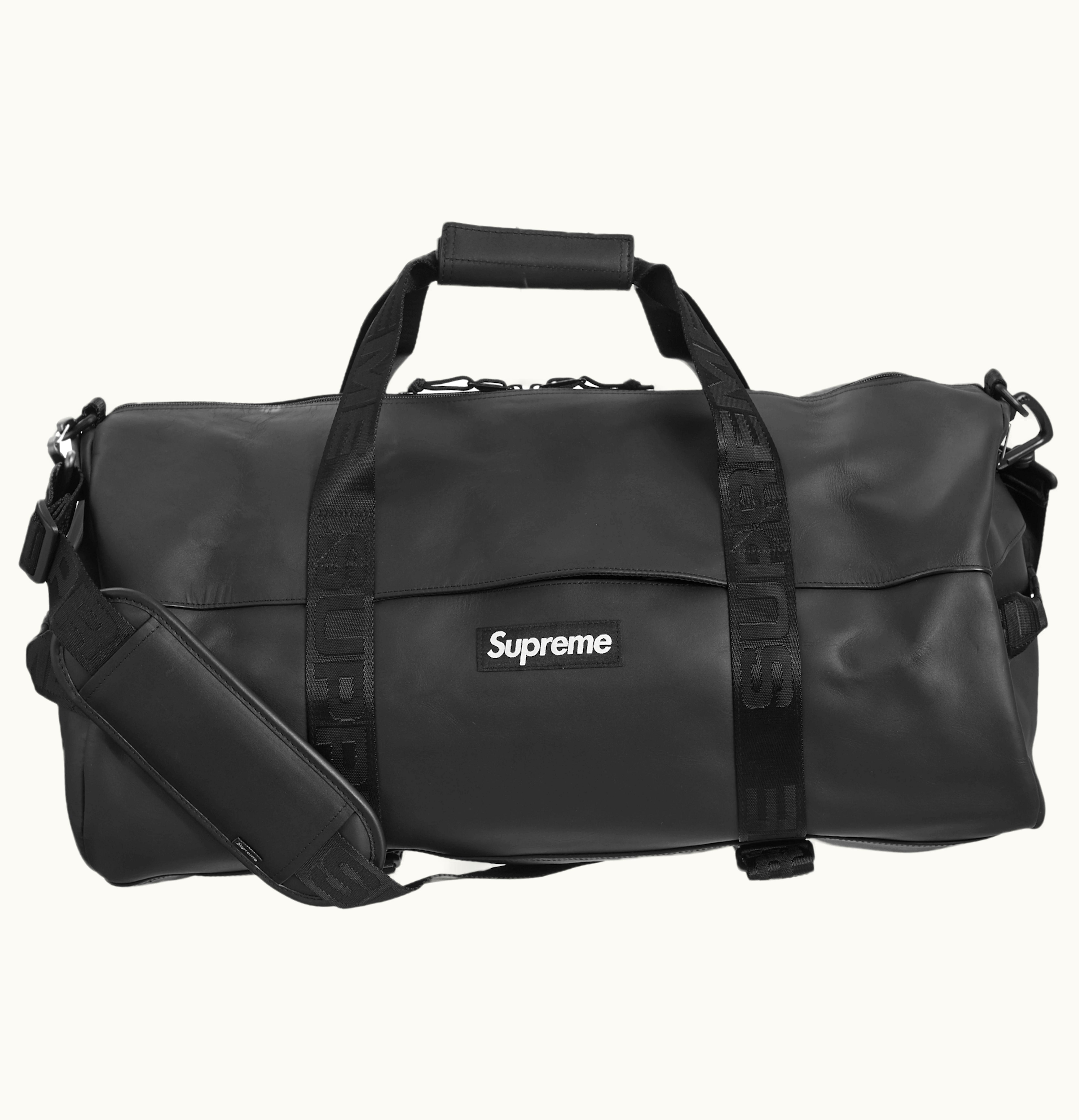 Supreme Supreme Leather Duffle Bag Black