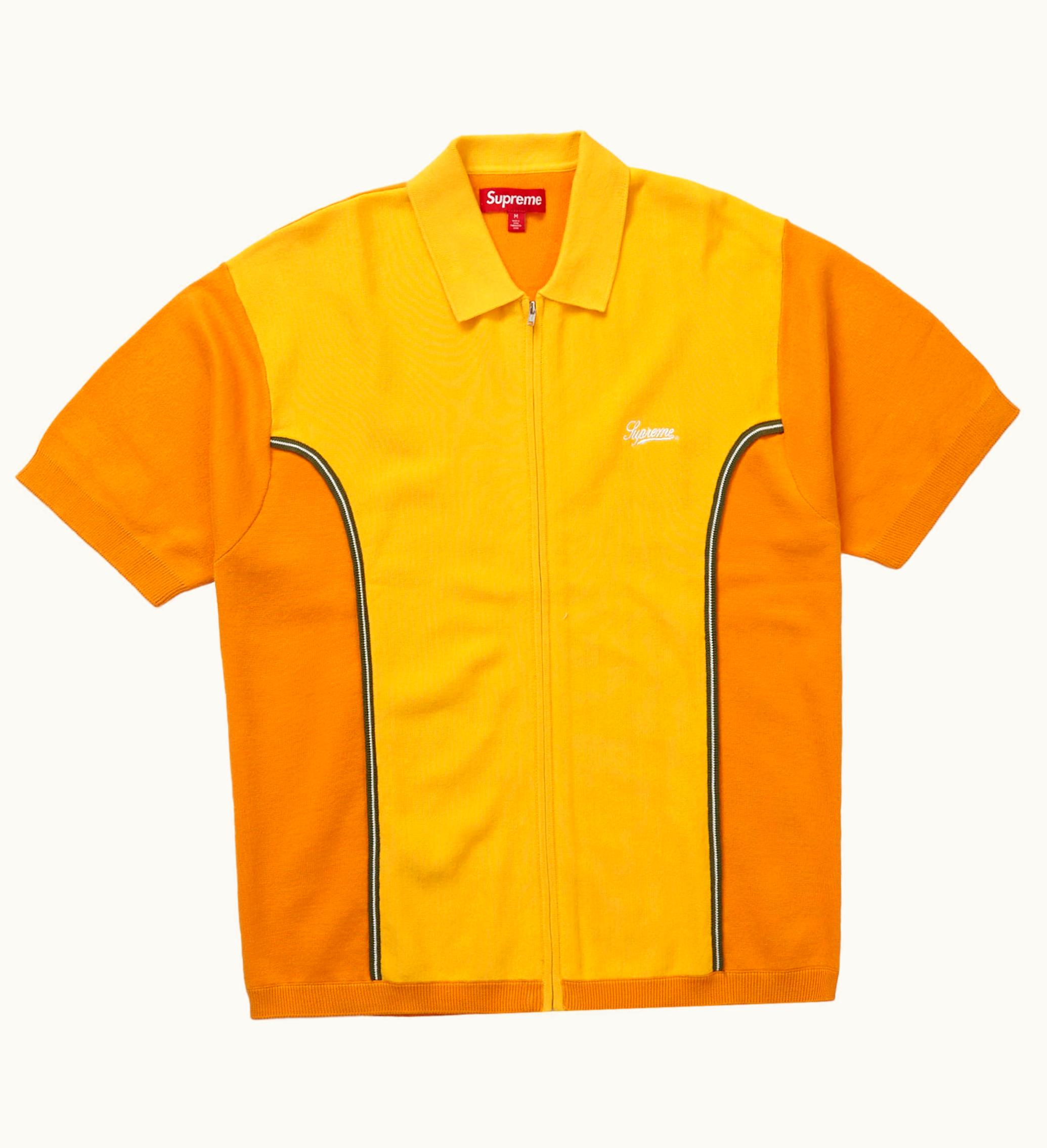 Supreme Supreme Piping Zip Up Polo Mustard