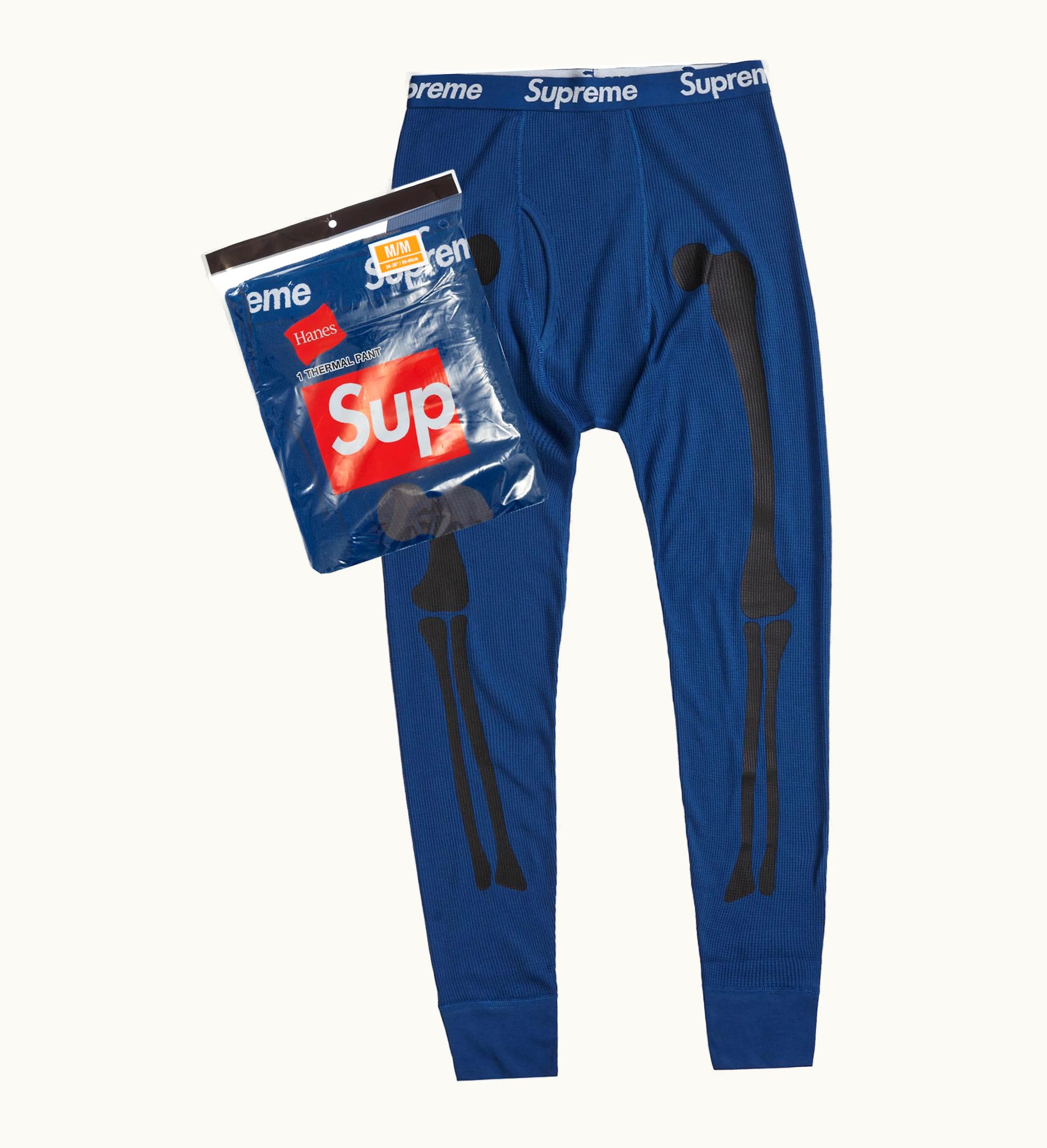 Supreme Supreme Hanes Bones Thermal Pant 1 Pack Blue