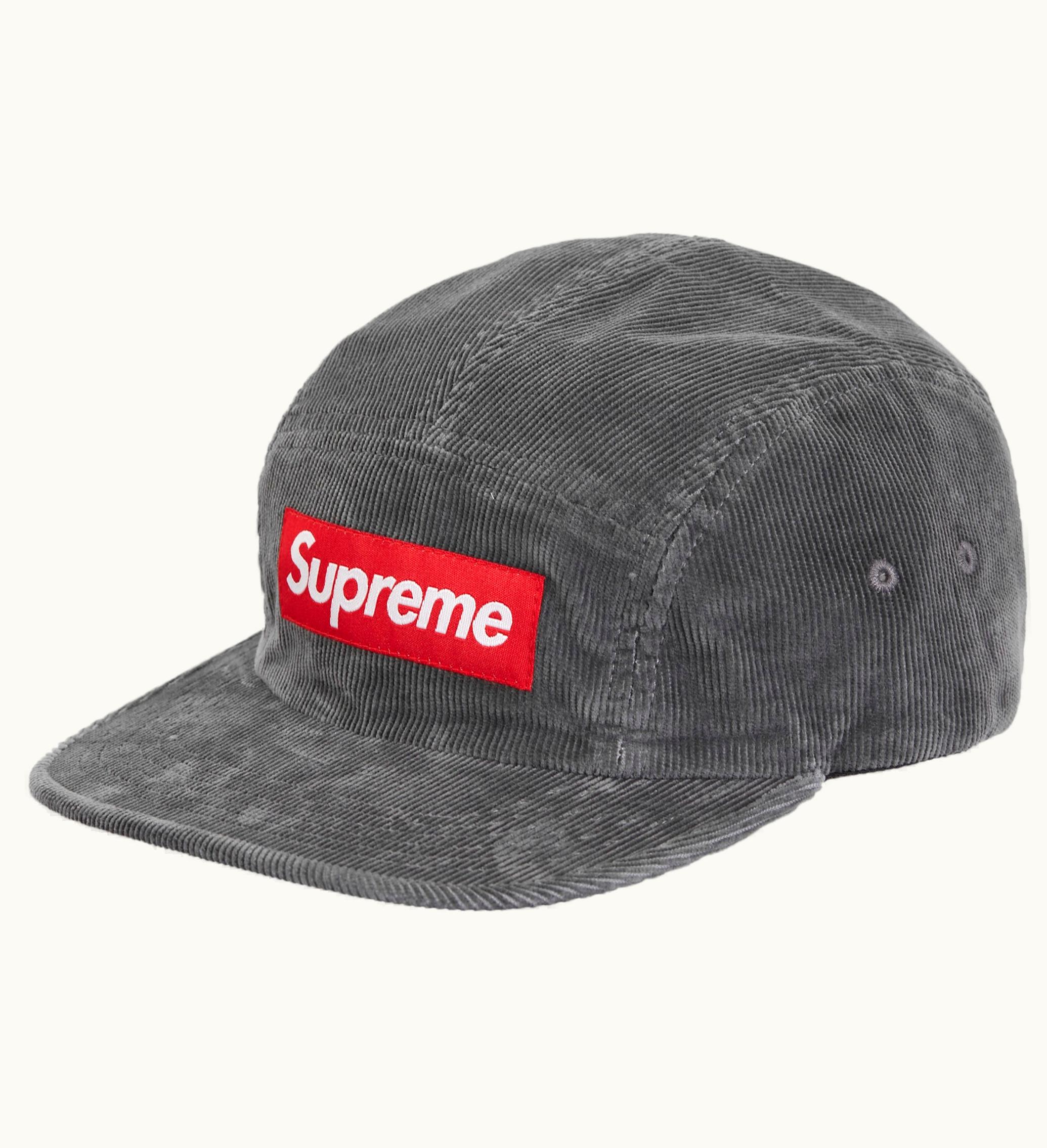 Supreme Supreme Corduroy Camp Cap FW23 Charcoal