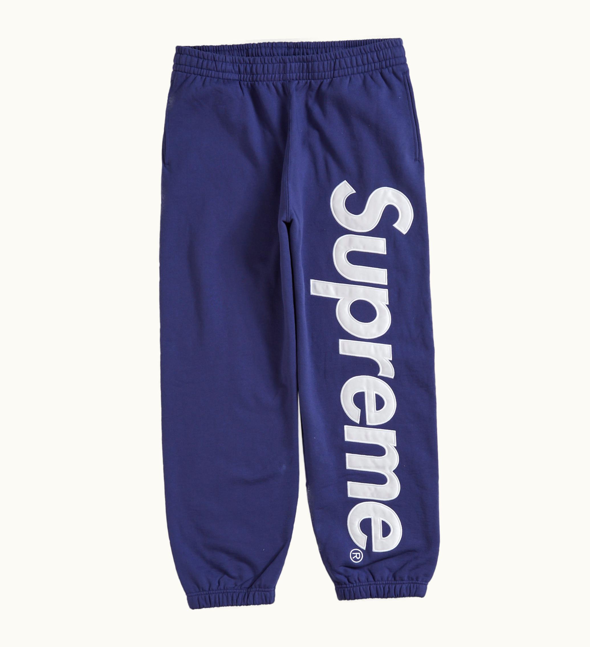 Supreme Supreme Satin Applique Sweatpant FW23 Washed Navy