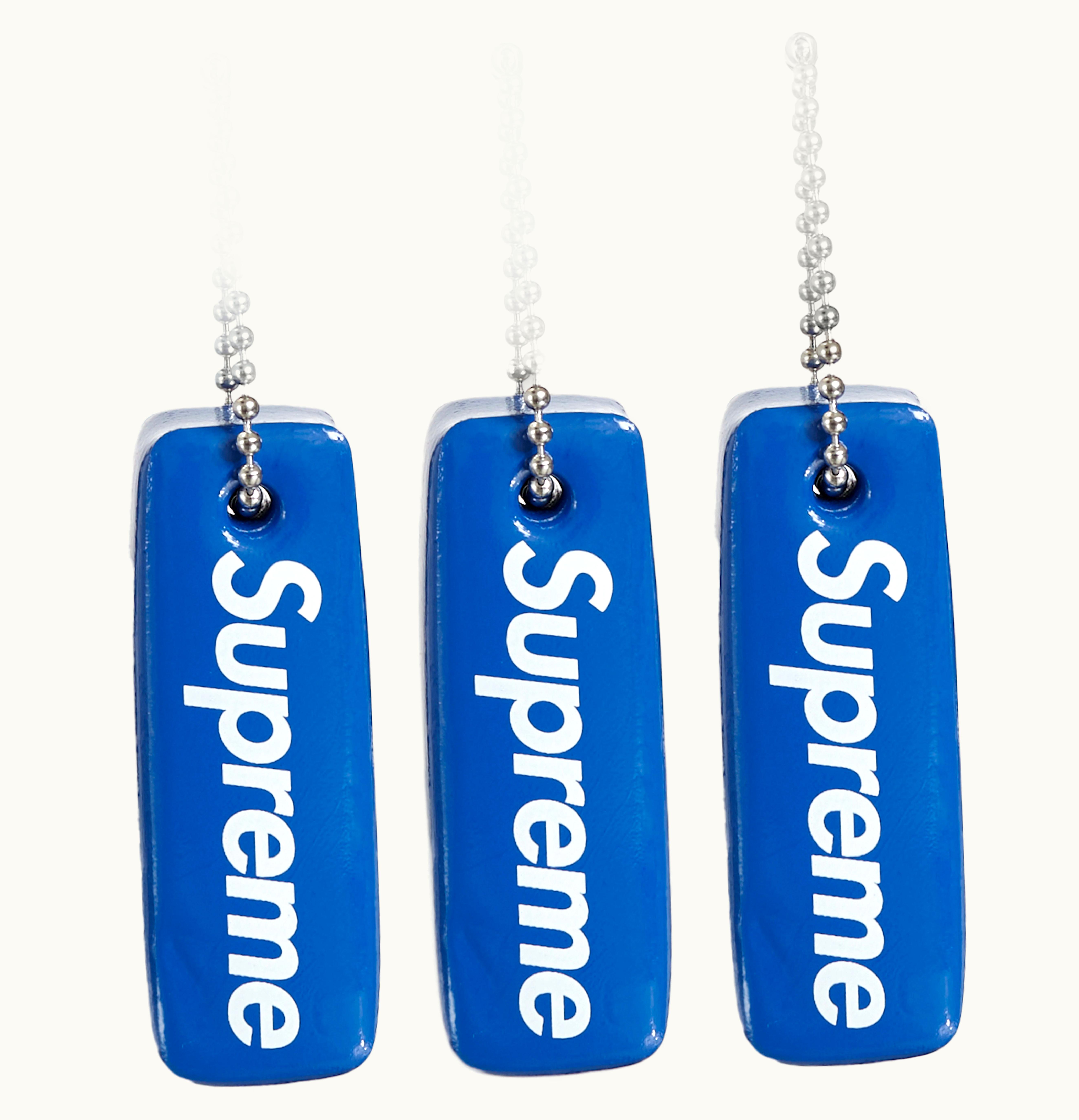Supreme Supreme Floating Keychain Set Of 3 Faded Blue