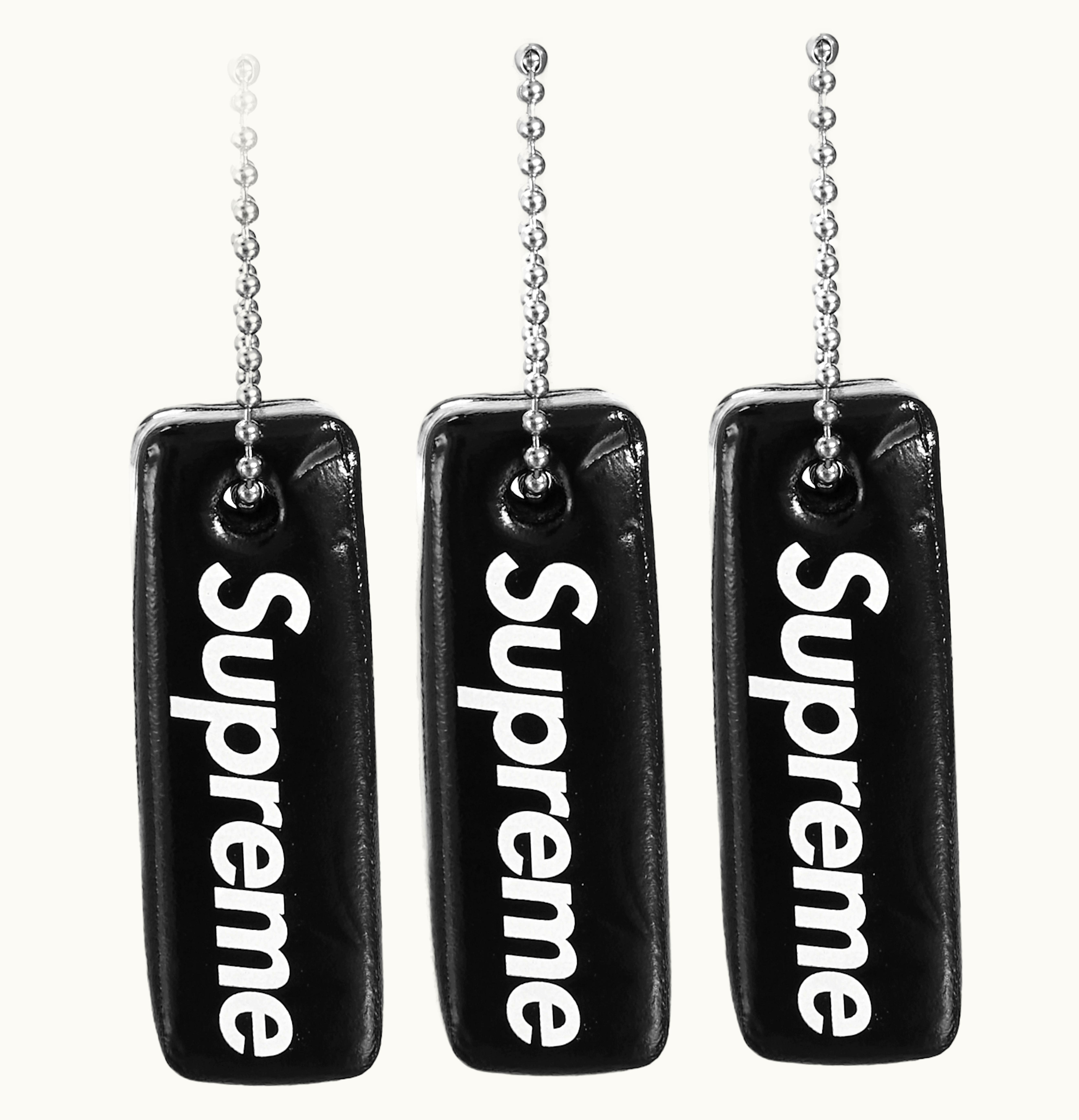 Supreme Supreme Floating Keychain Set Of 3 Black