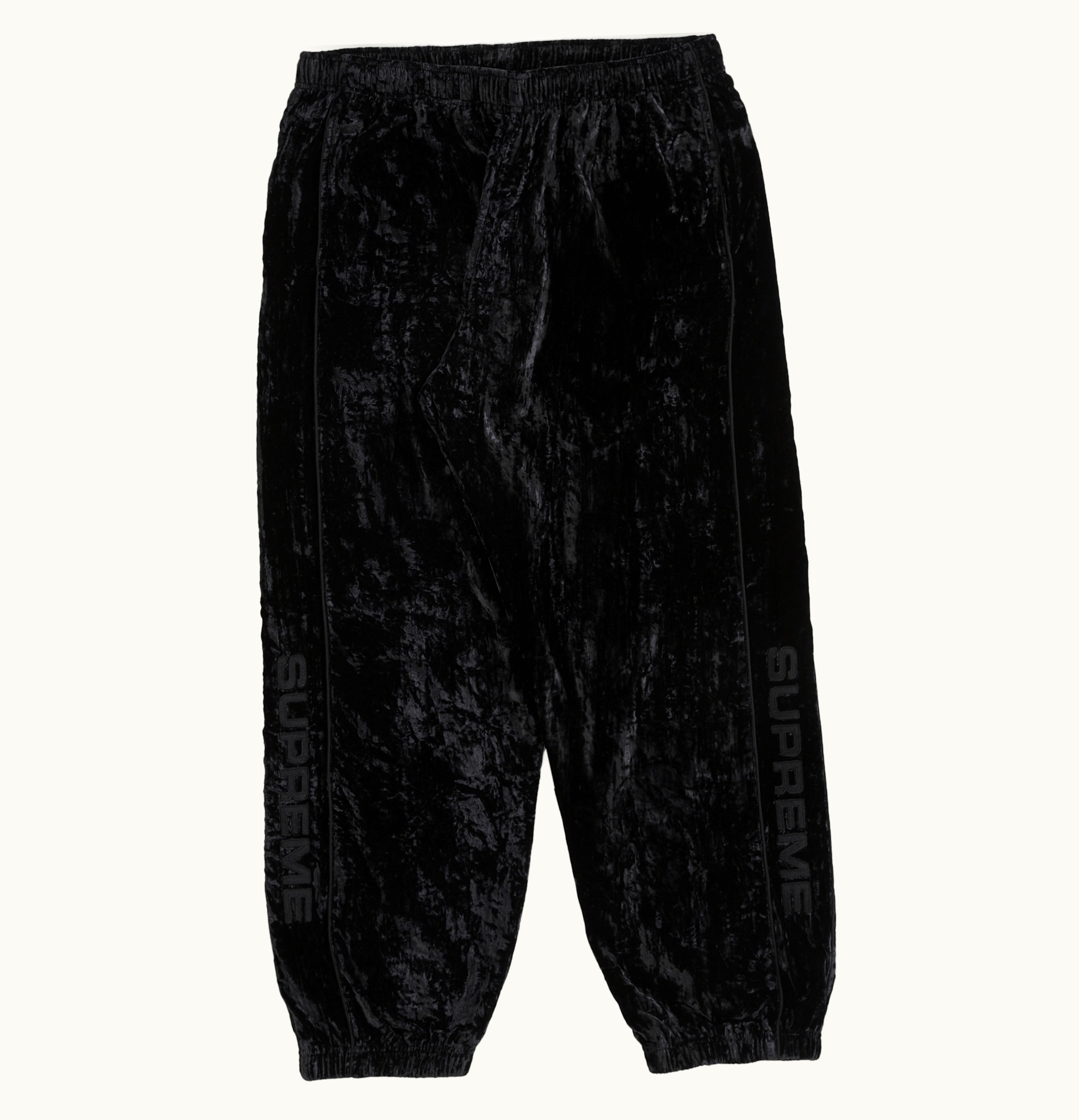 Supreme Supreme Crushed Velvet Track Pant Black