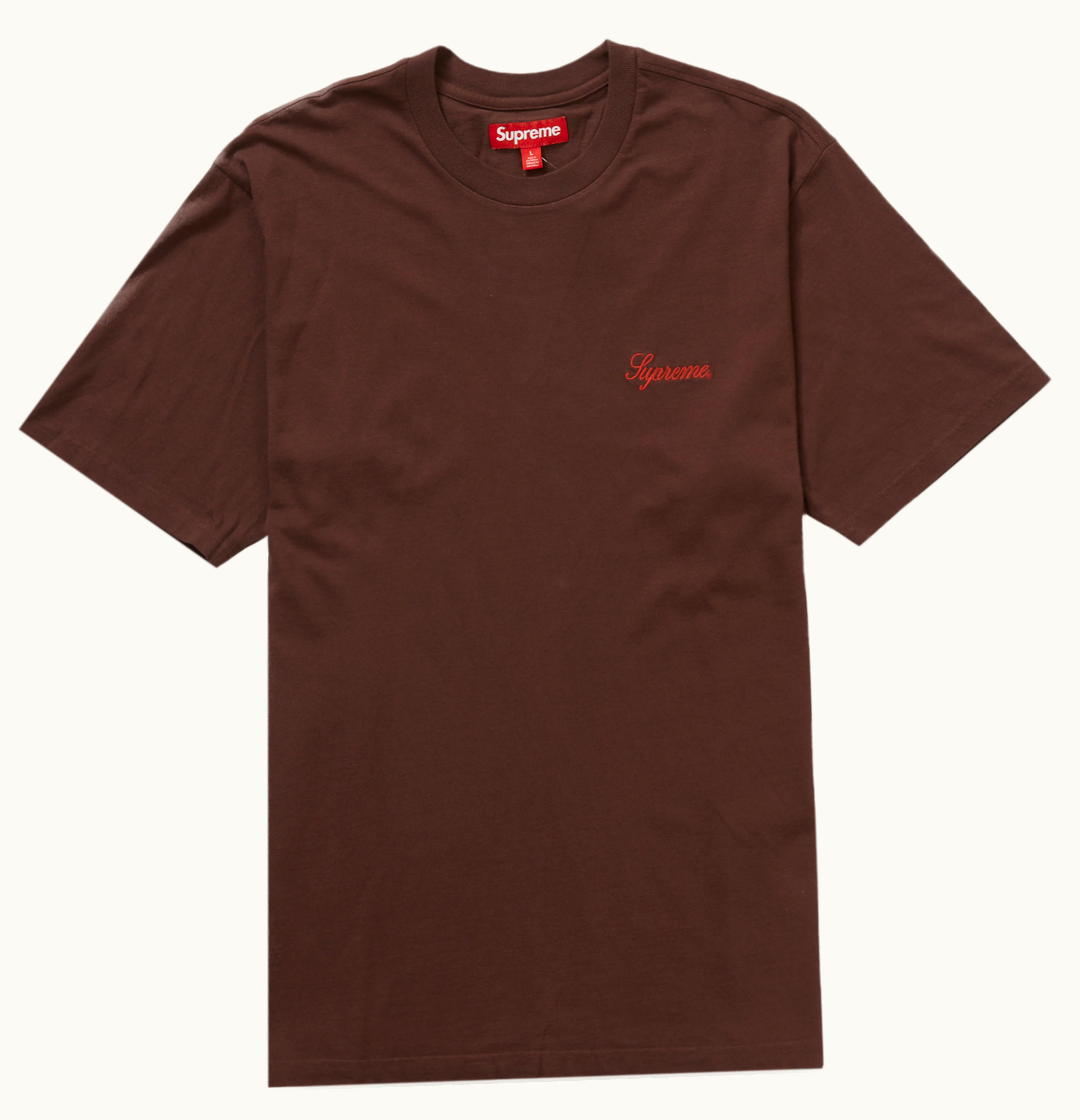 Supreme Supreme Washed Script S S Top FW23 Dark Brown