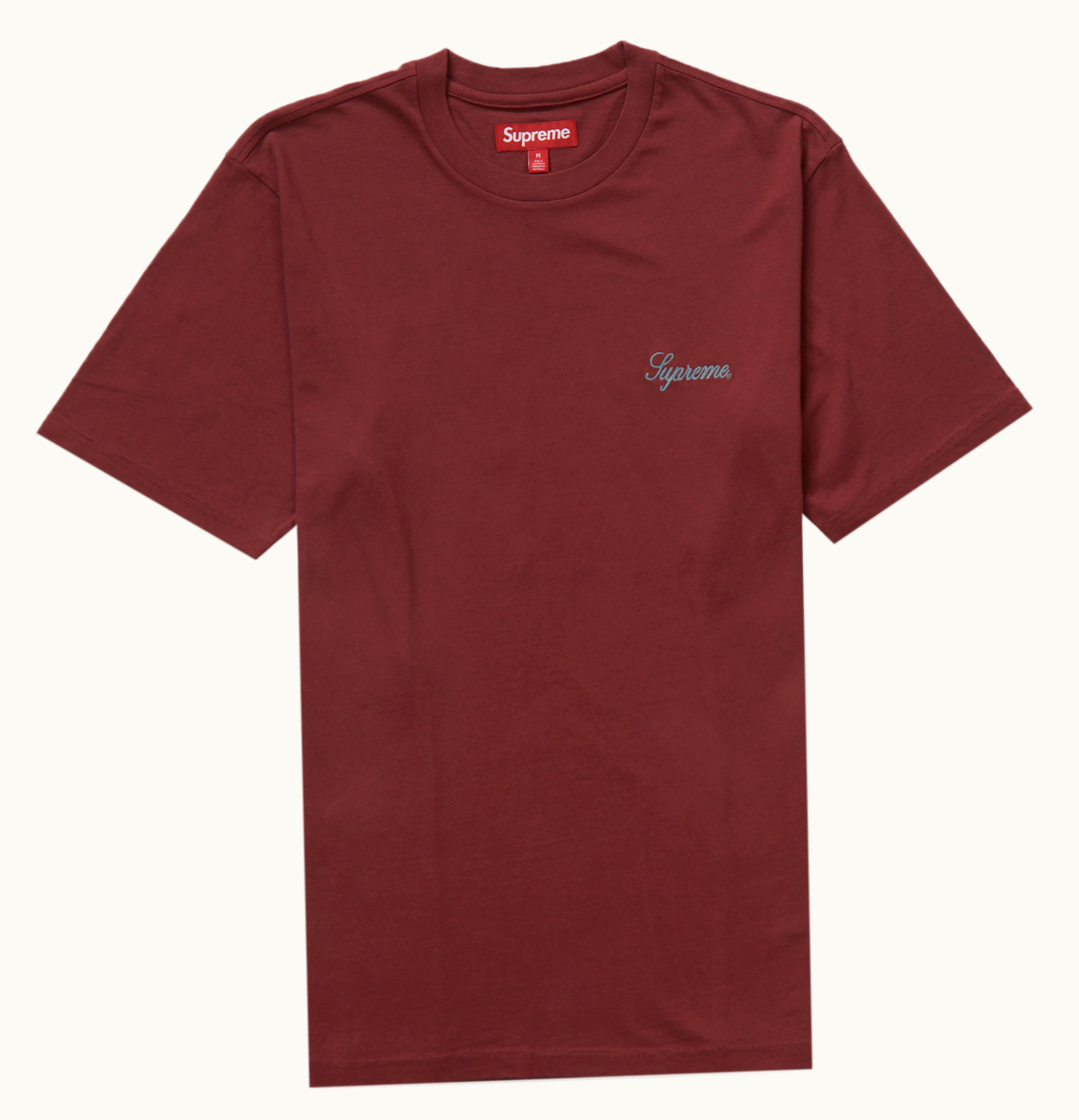 Supreme Supreme Washed Script S S Top FW23 Cardinal
